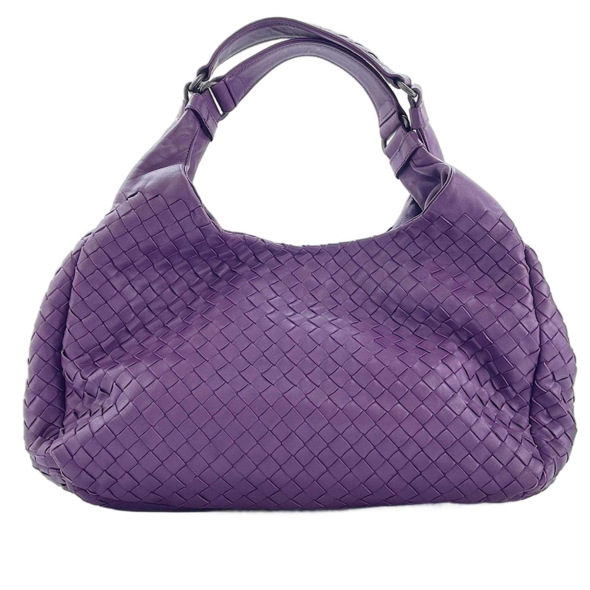 Bottega Veneta Intrecciato Purple Intrecciato Shoulder Bag (Pre-Owned)