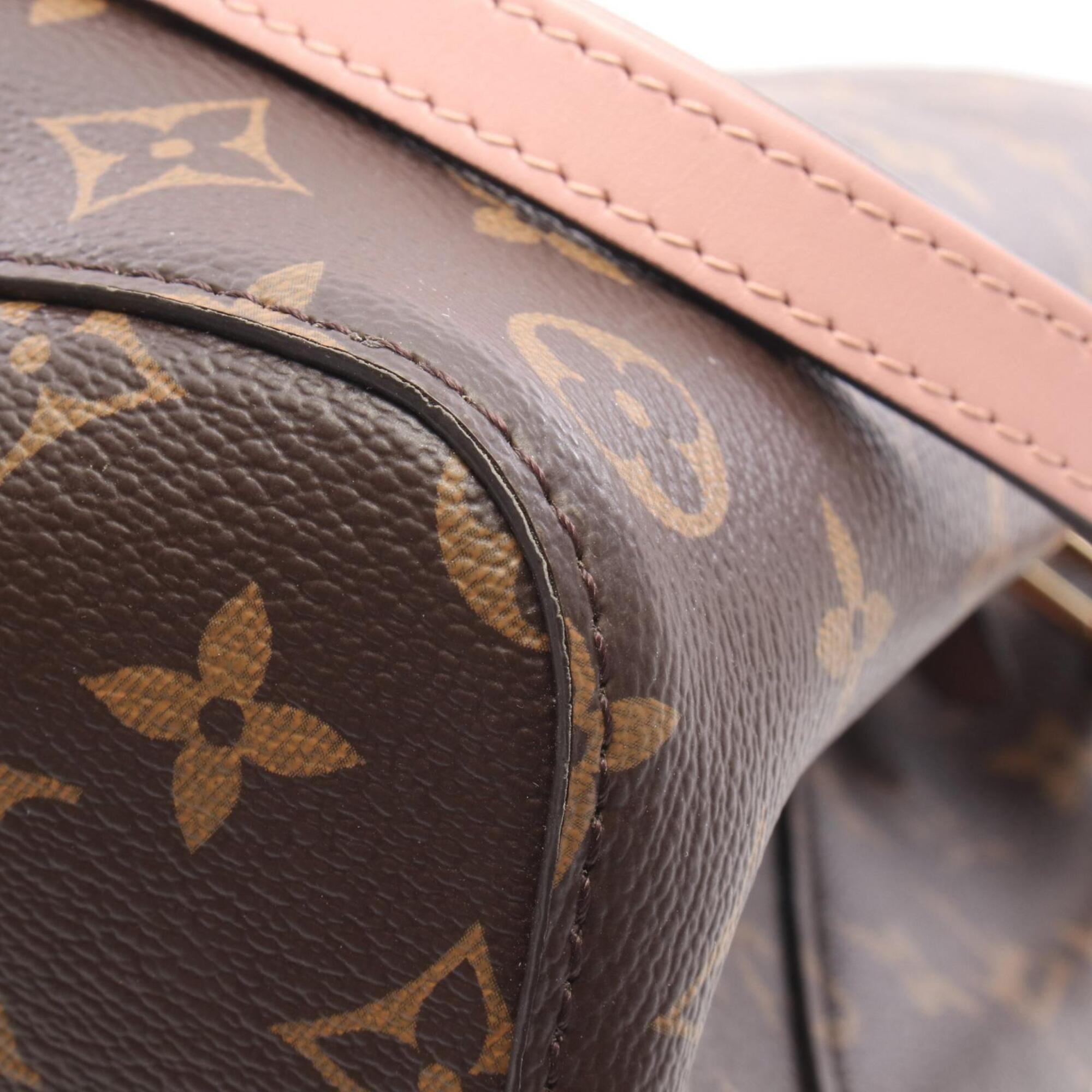 Louis Vuitton Brown Pink Rose Poudre Coated Canvas Leather Handbag Shoulder Bag (Pre-Owned)