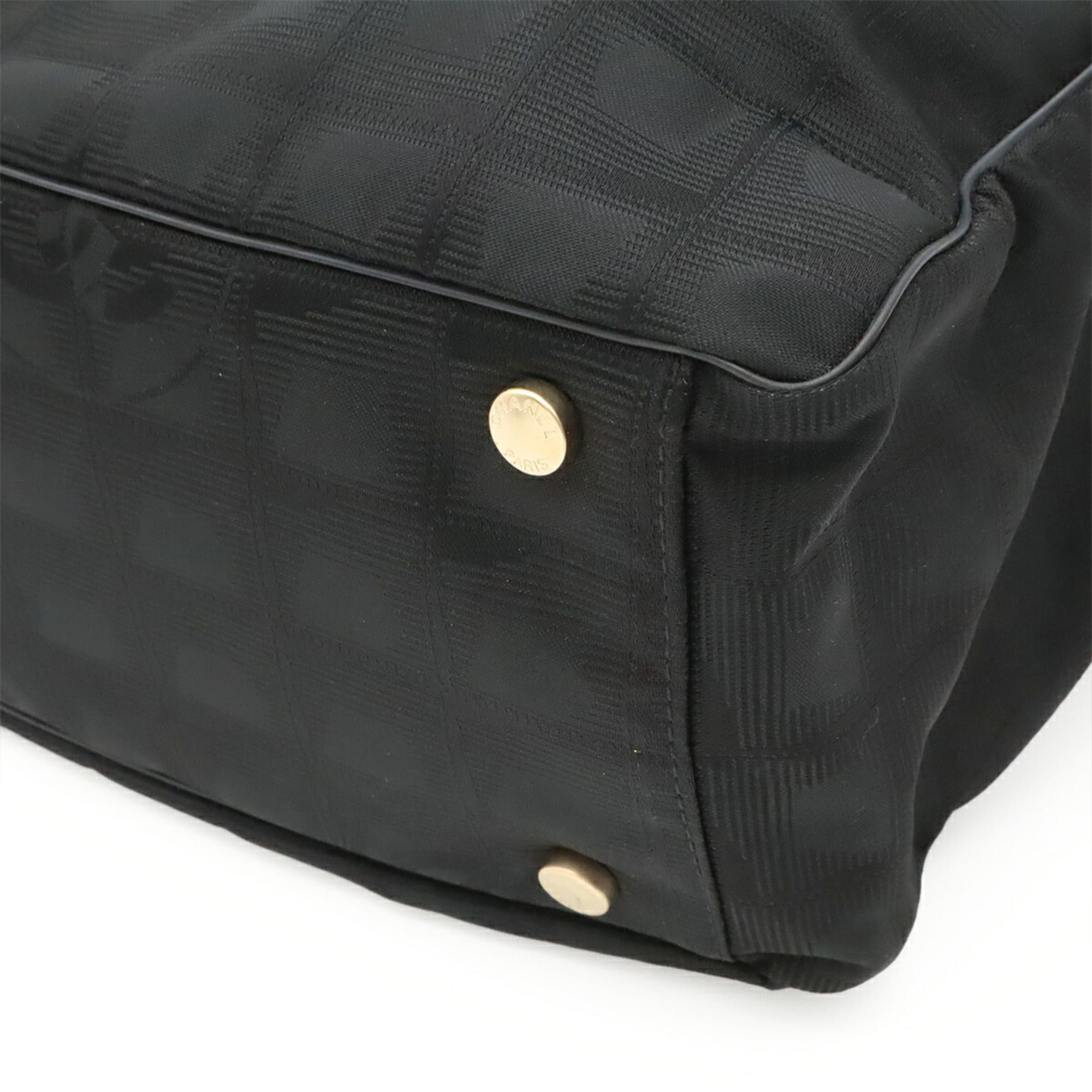 Chanel Black New Travel Line Shoulder Bag Tote Bag (Pre-Owned)
