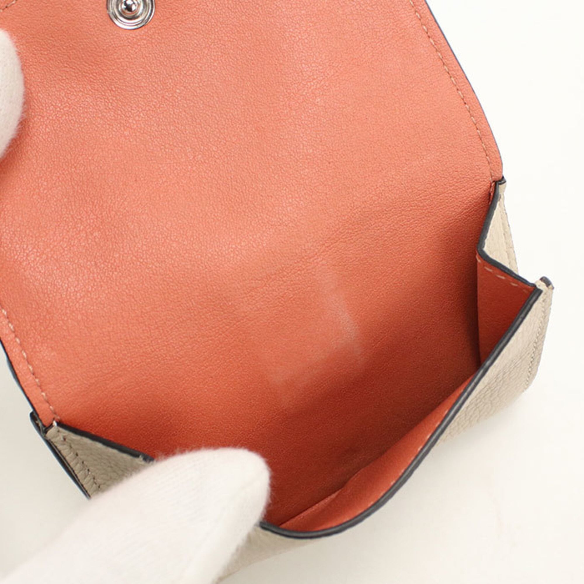 Loewe Beige Leather Wallet (Tri-Fold) (Pre-Owned)