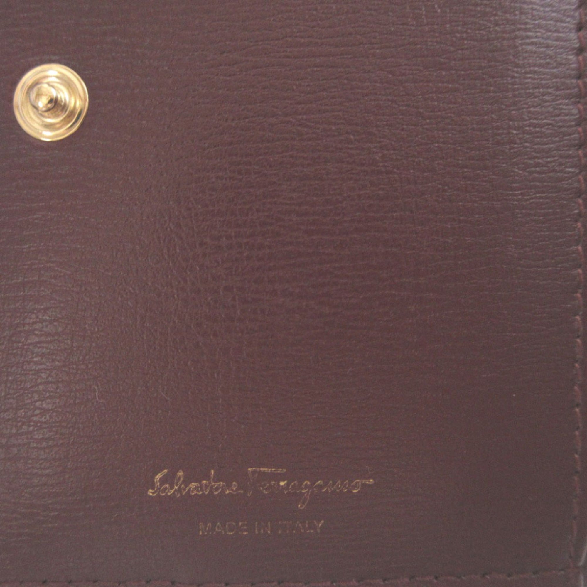 Salvatore Ferragamo Bordeaux Leather Wallet (Bi-Fold) (Pre-Owned)