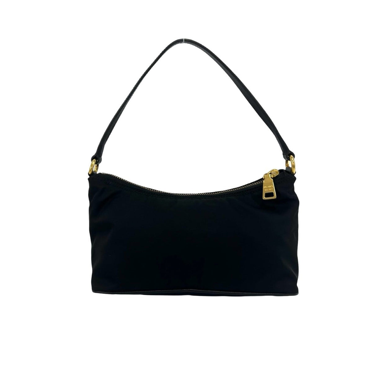 Prada Black Nylon Leather Handbag Pouch (Pre-Owned)