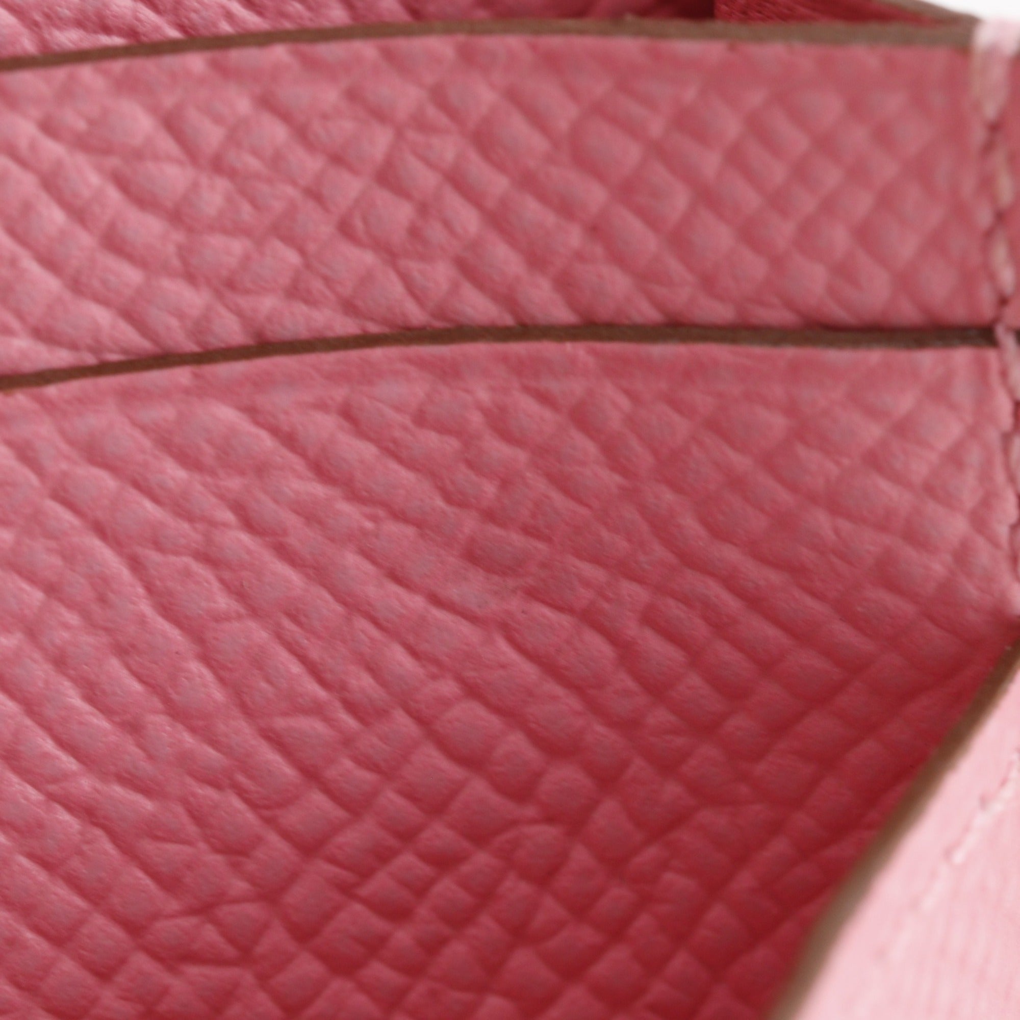 Hermes Pink Rose Confetti Epsom Leather Long Wallet (Bi-Fold) (Pre-Owned)