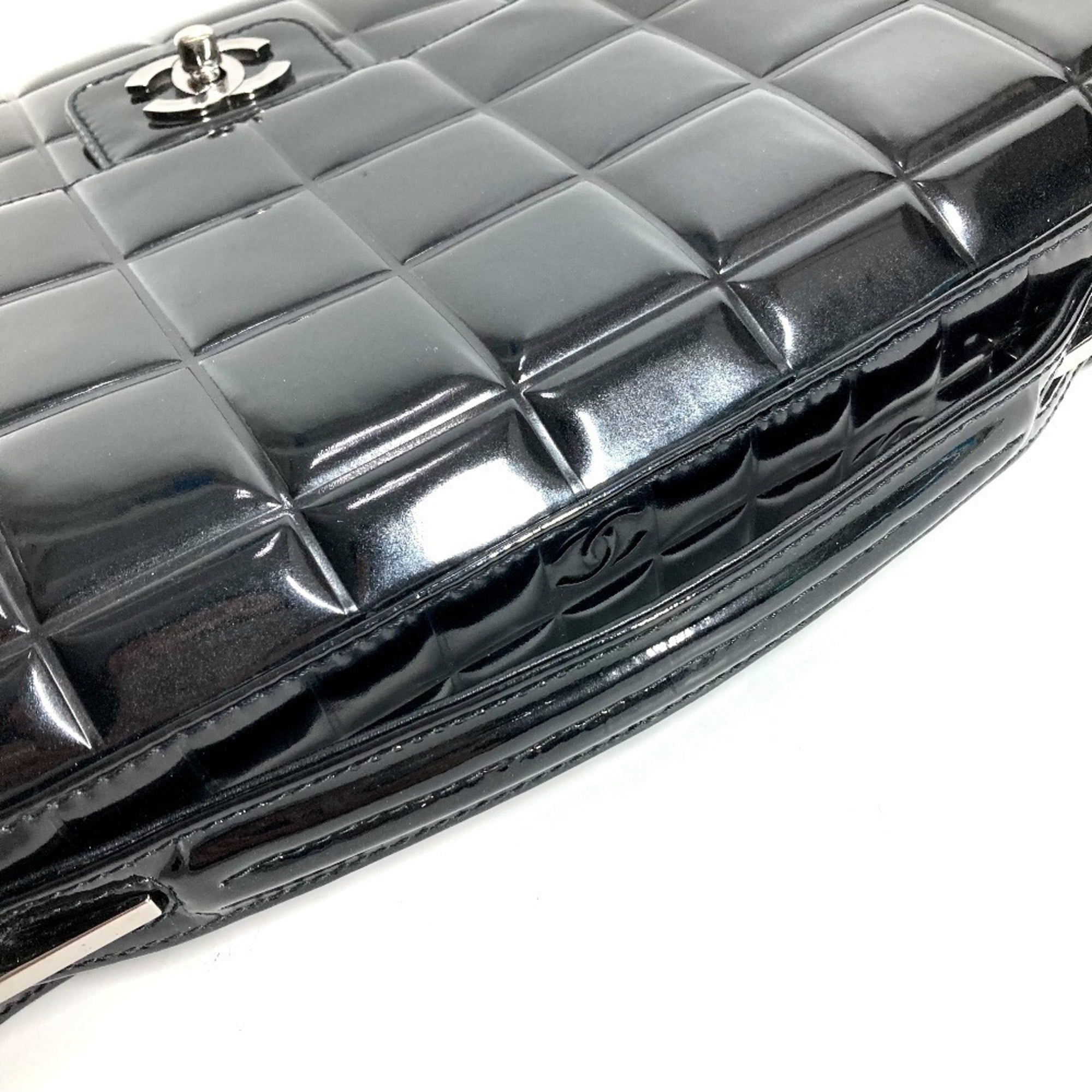 Chanel Black Leather Beach Bag Briefcase Handbag (Pre-Owned)