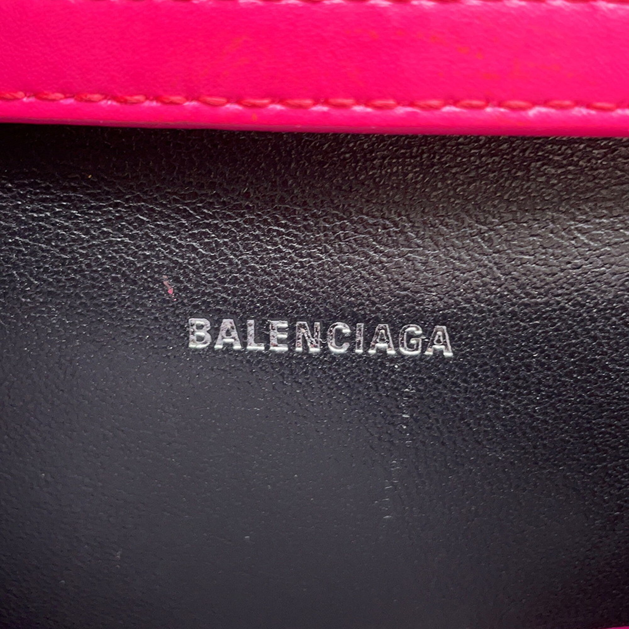 Balenciaga Pink Leather Handbag Pouch Shoulder Bag (Pre-Owned)