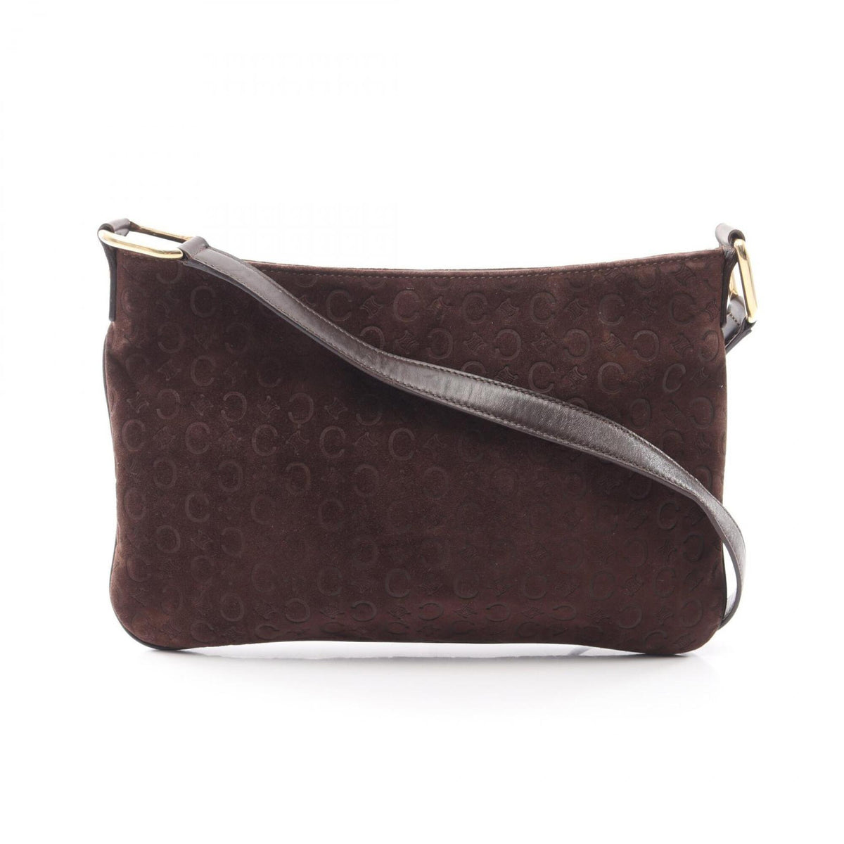 Celine Brown Suede Leather Handbag Shoulder Bag (Pre-Owned)
