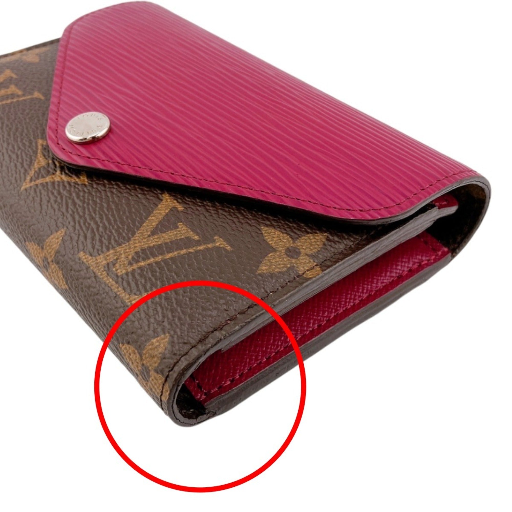 Louis Vuitton Monogram Fuchsia Monogram Epi Leather Wallet (Tri-Fold) (Pre-Owned)