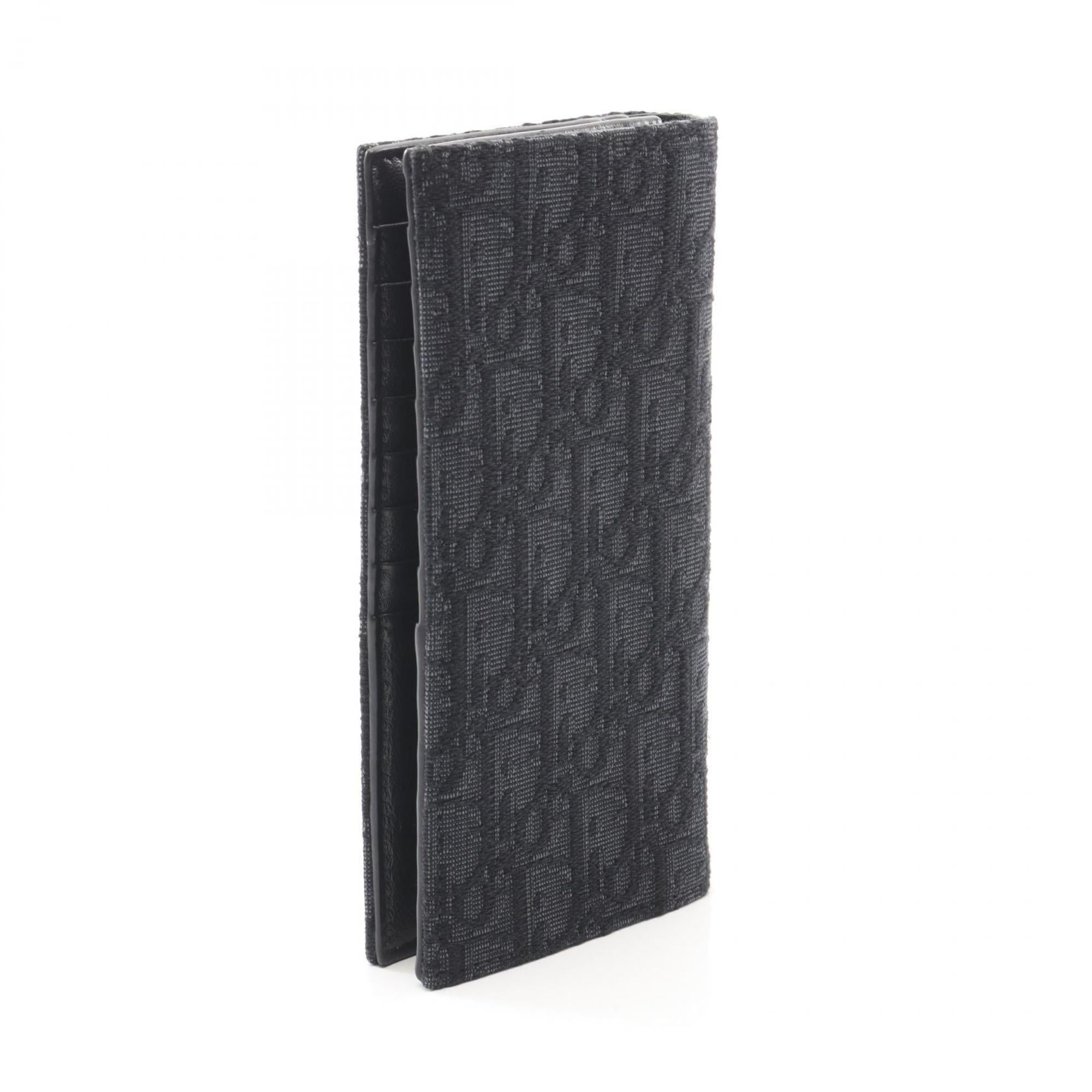 Christian Dior Black Canvas Long Wallet (Bi-Fold) (Pre-Owned)