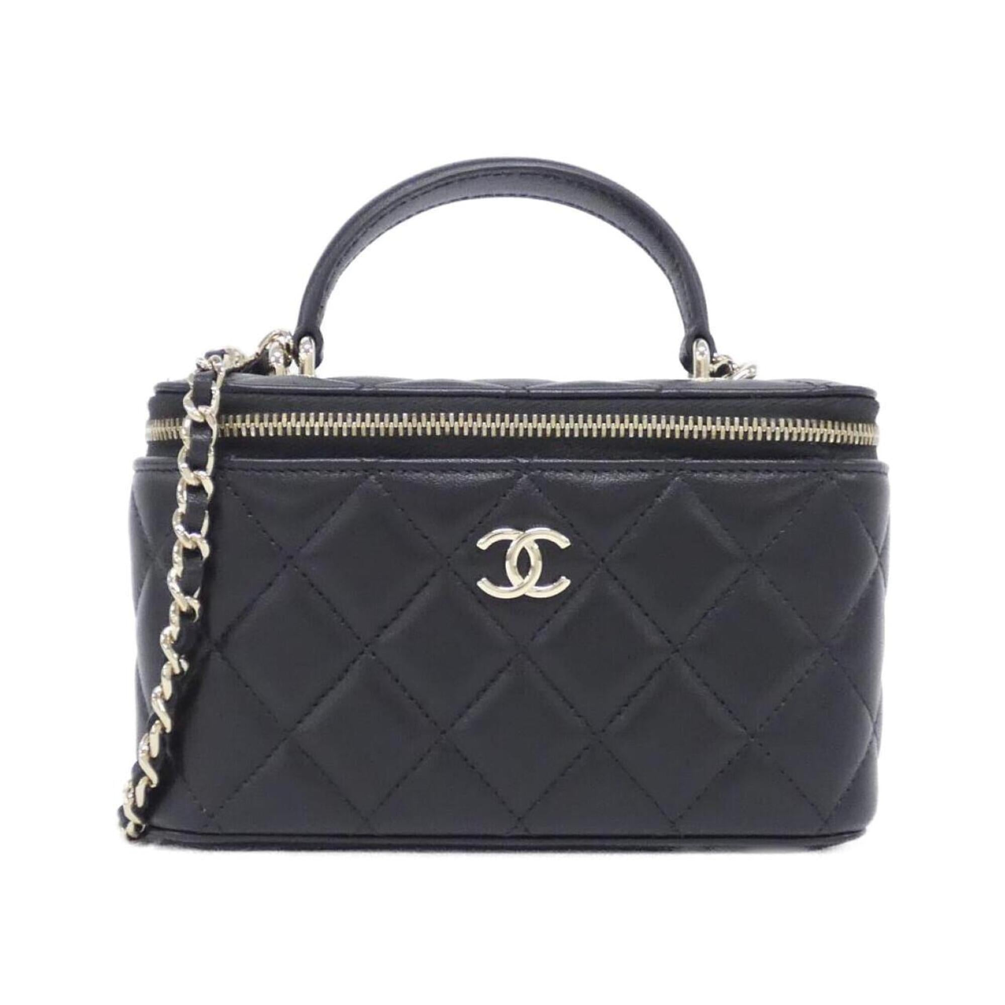 Chanel Black Leather Handbag (Pre-Owned)