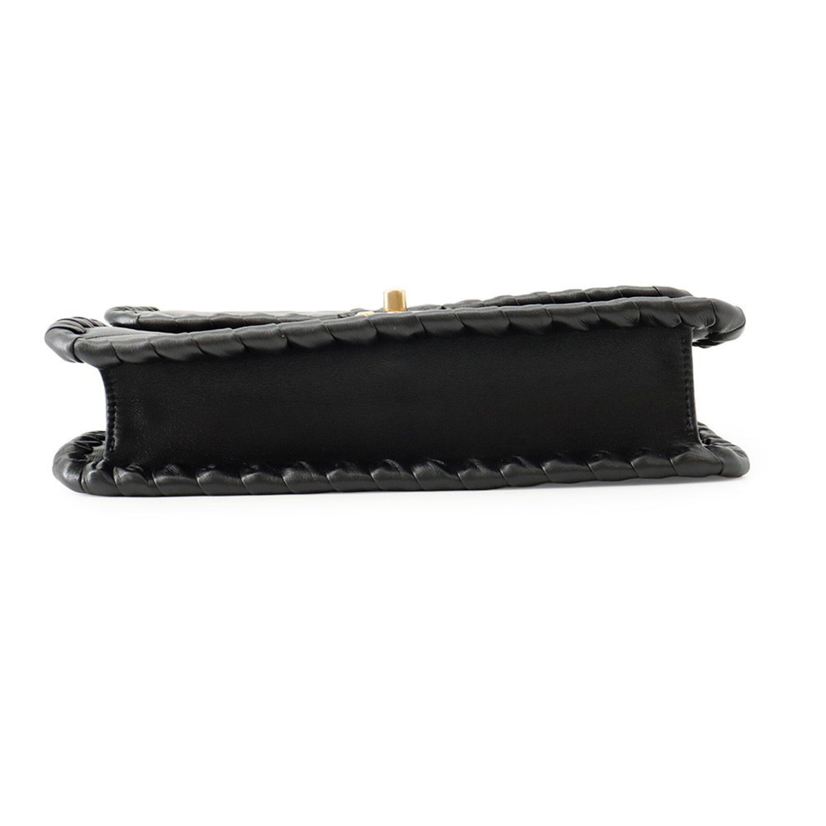 Chanel Matelasse Black Leather Handbag Shoulder Bag (Pre-Owned)