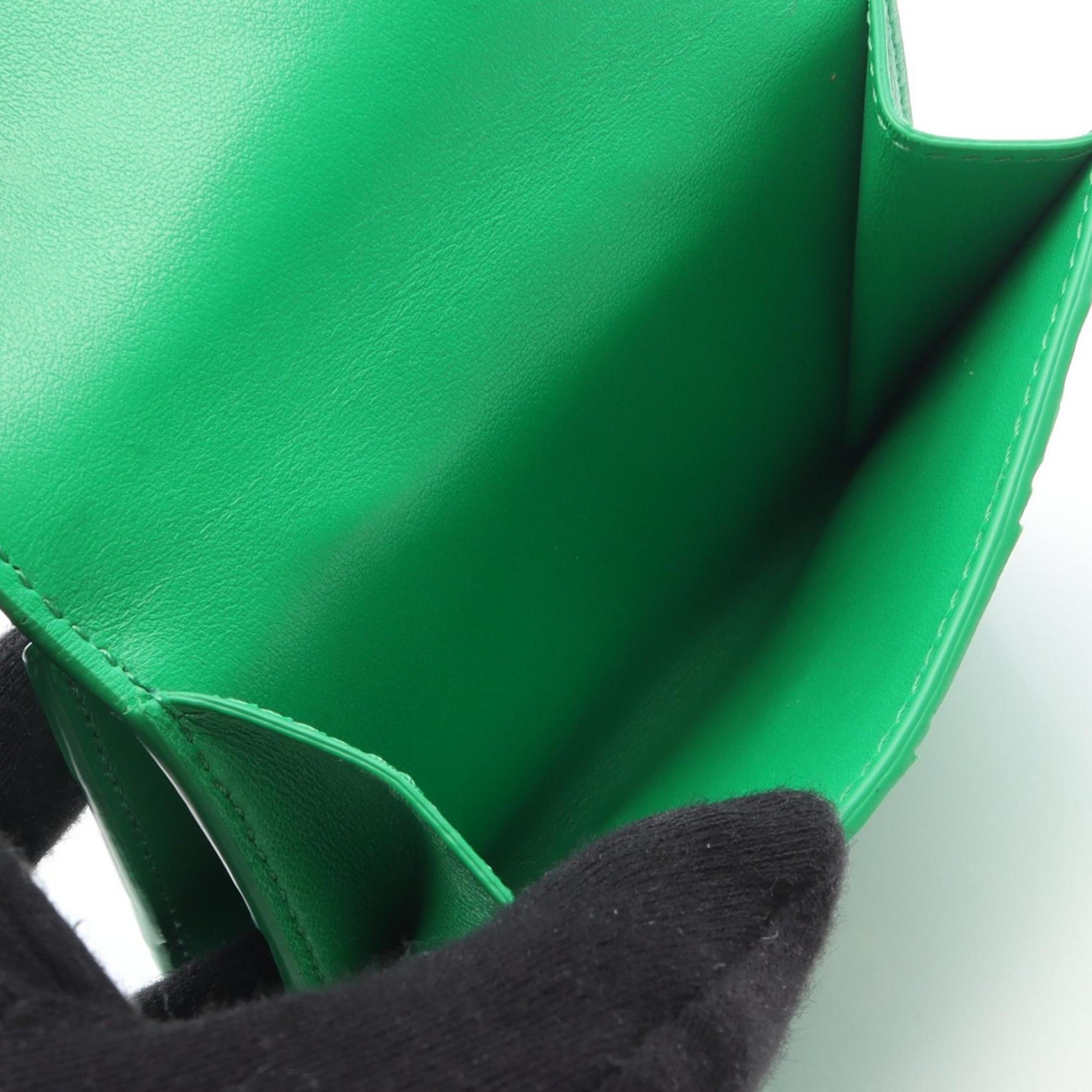 Bottega Veneta Green Leather Coin Purse/Coin Case (Pre-Owned)
