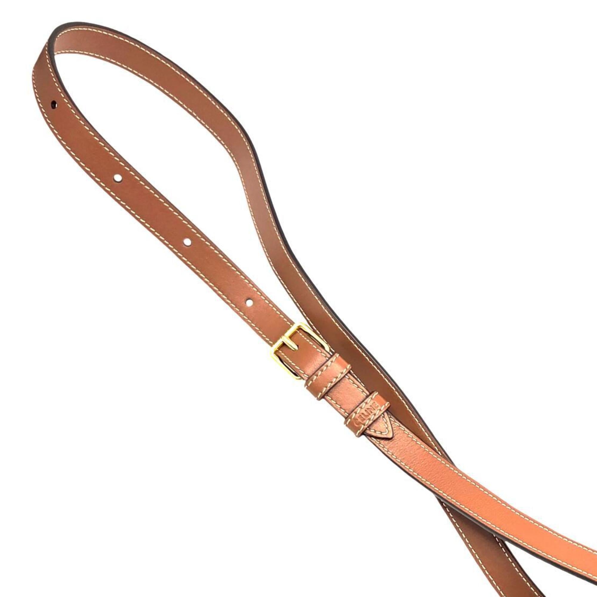 Celine Brown Leather Shoulder Bag (Pre-Owned)