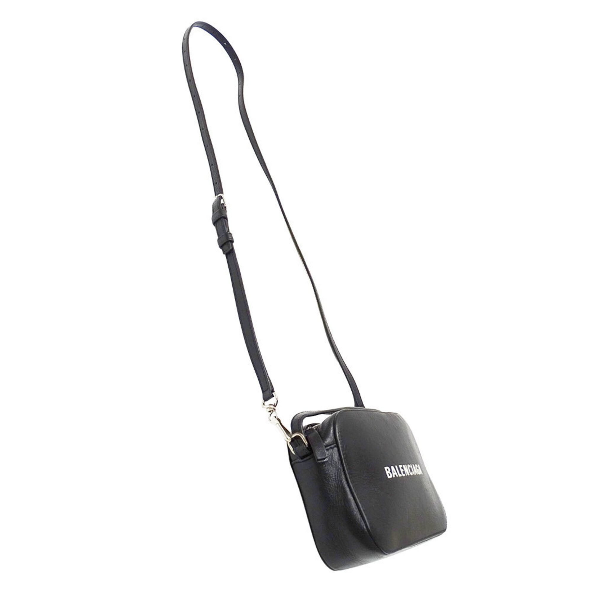 Balenciaga Black Leather Handbag Shoulder Bag (Pre-Owned)