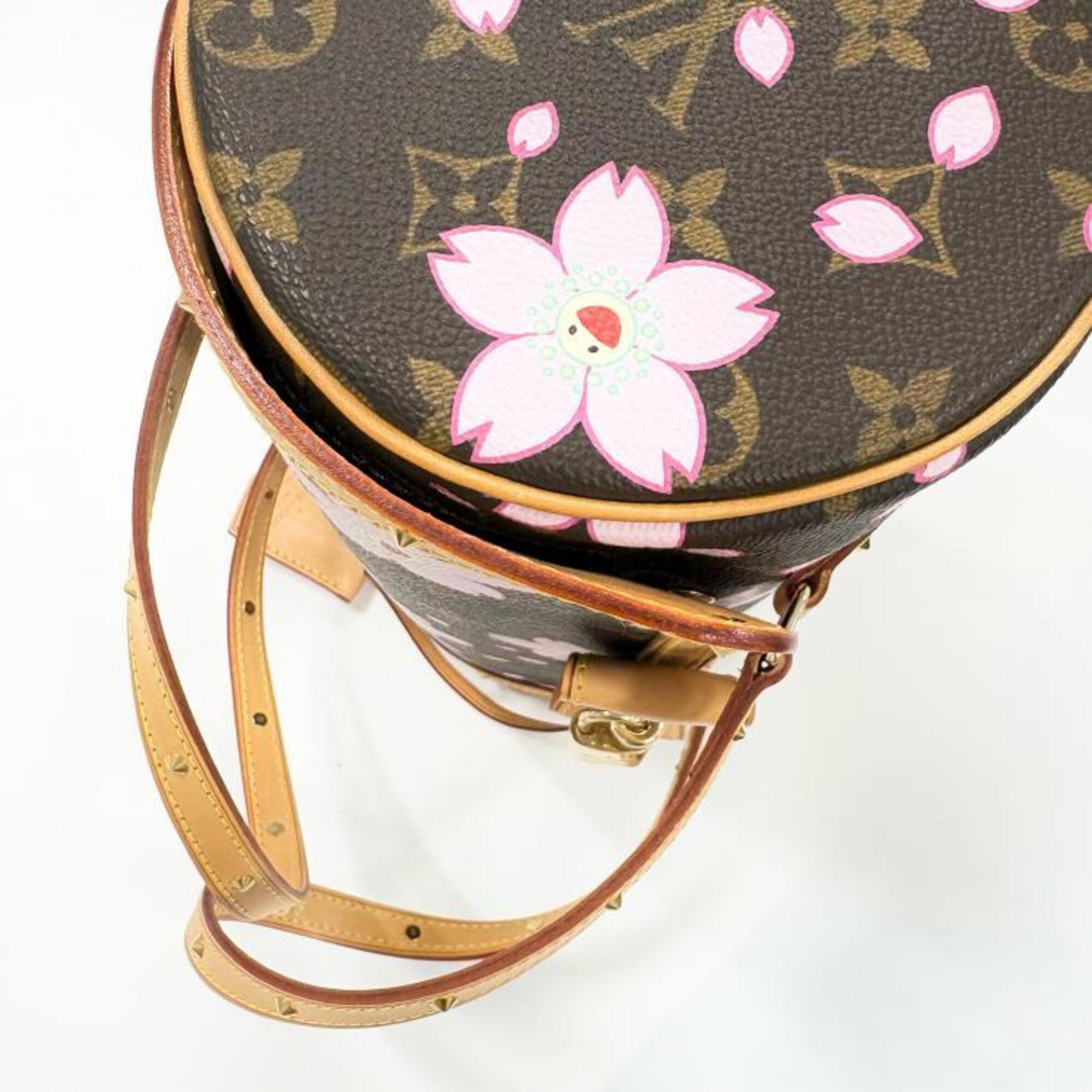 Louis Vuitton Beige Brown Monogram Pink Monogram Handbag (Pre-Owned)