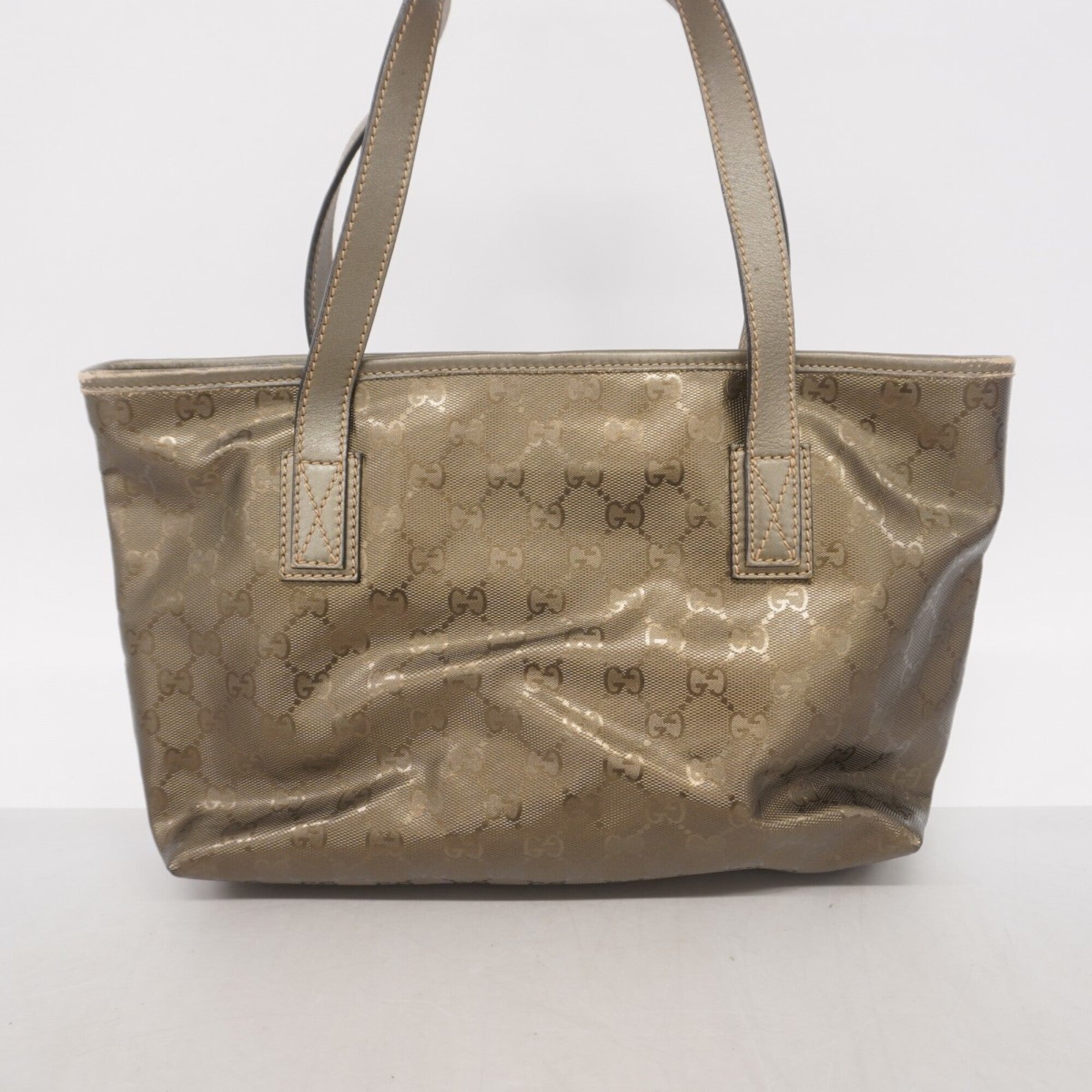 Gucci Gray Leather Tote Bag (Pre-Owned)