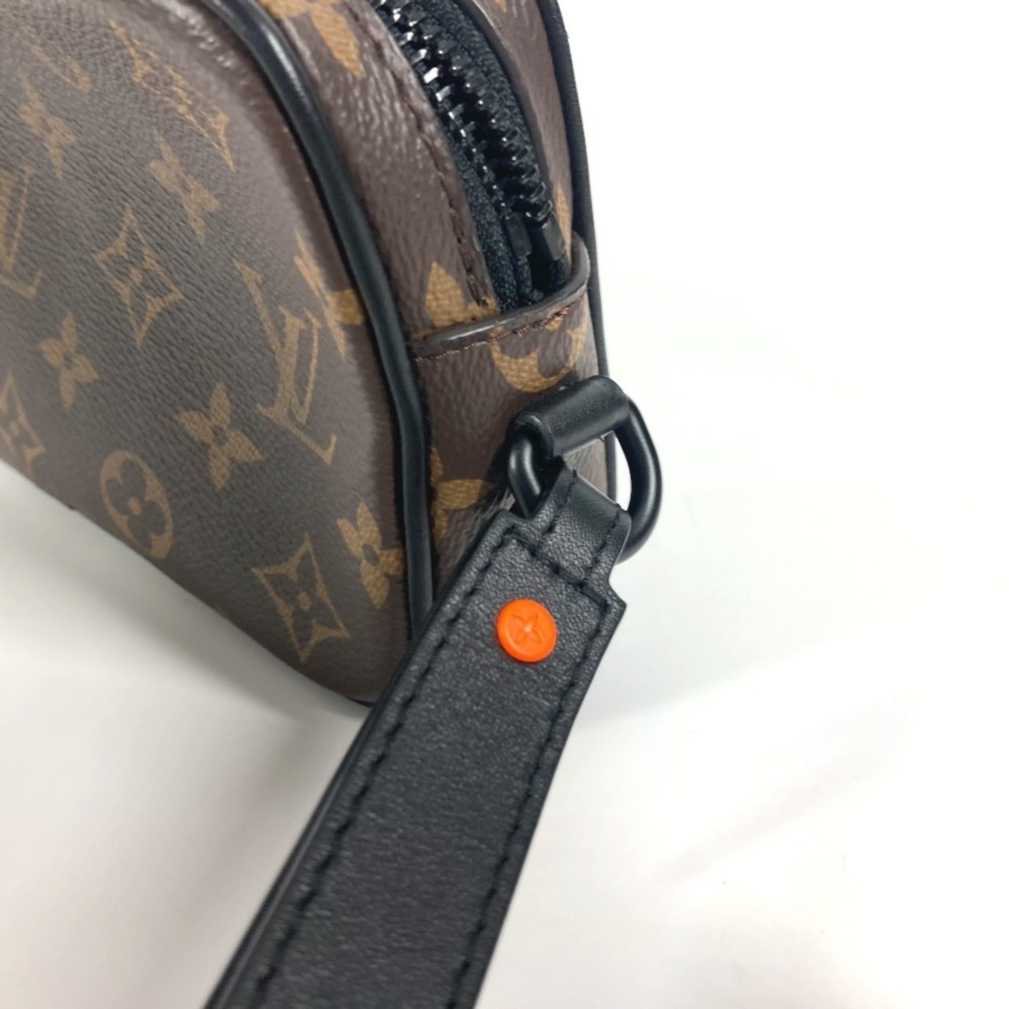 Louis Vuitton Black Brown Orange Monogram Clutch Bag Pochette Pouch (Pre-Owned)