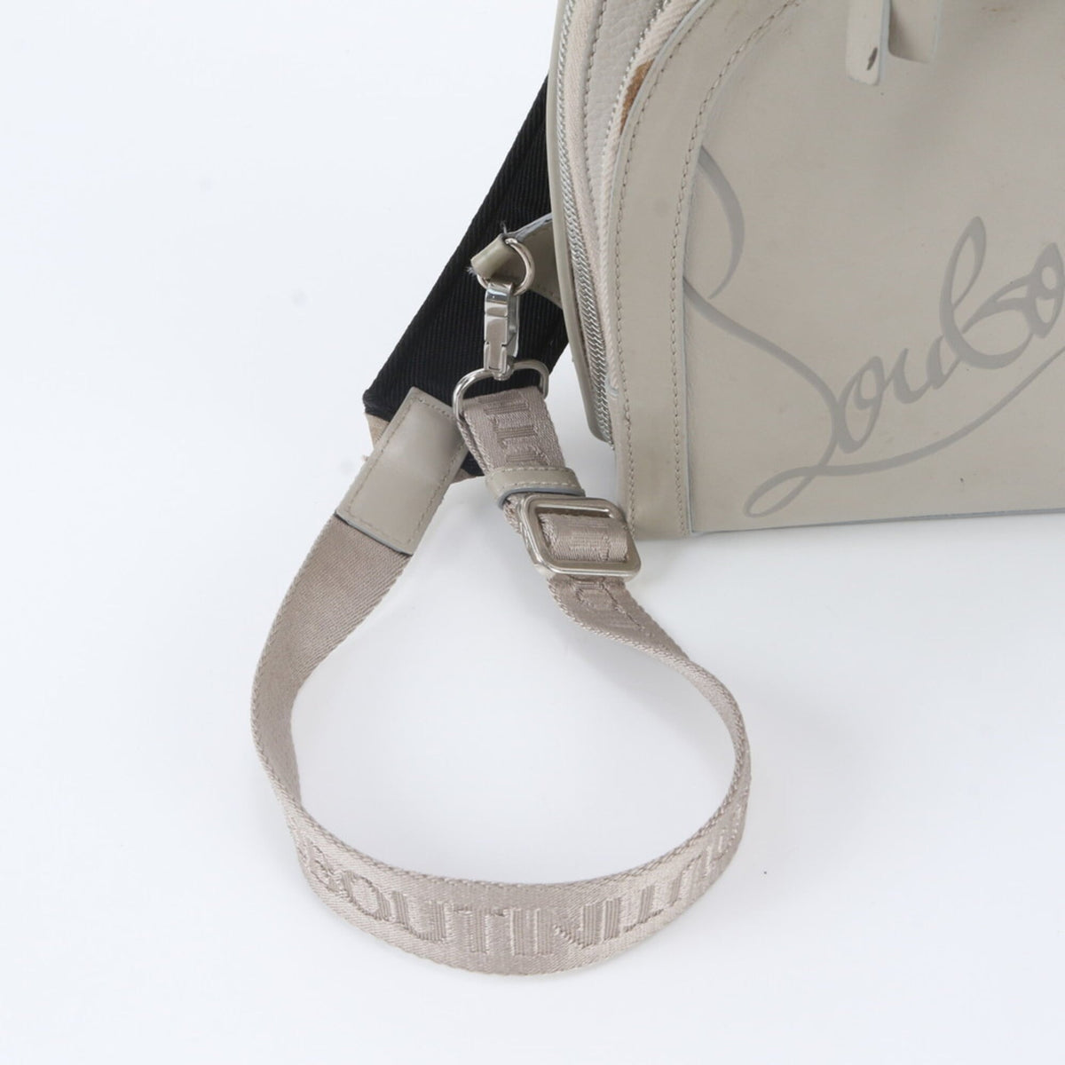 Christian Louboutin Gray Leather Crossbody Bag (Pre-Owned)
