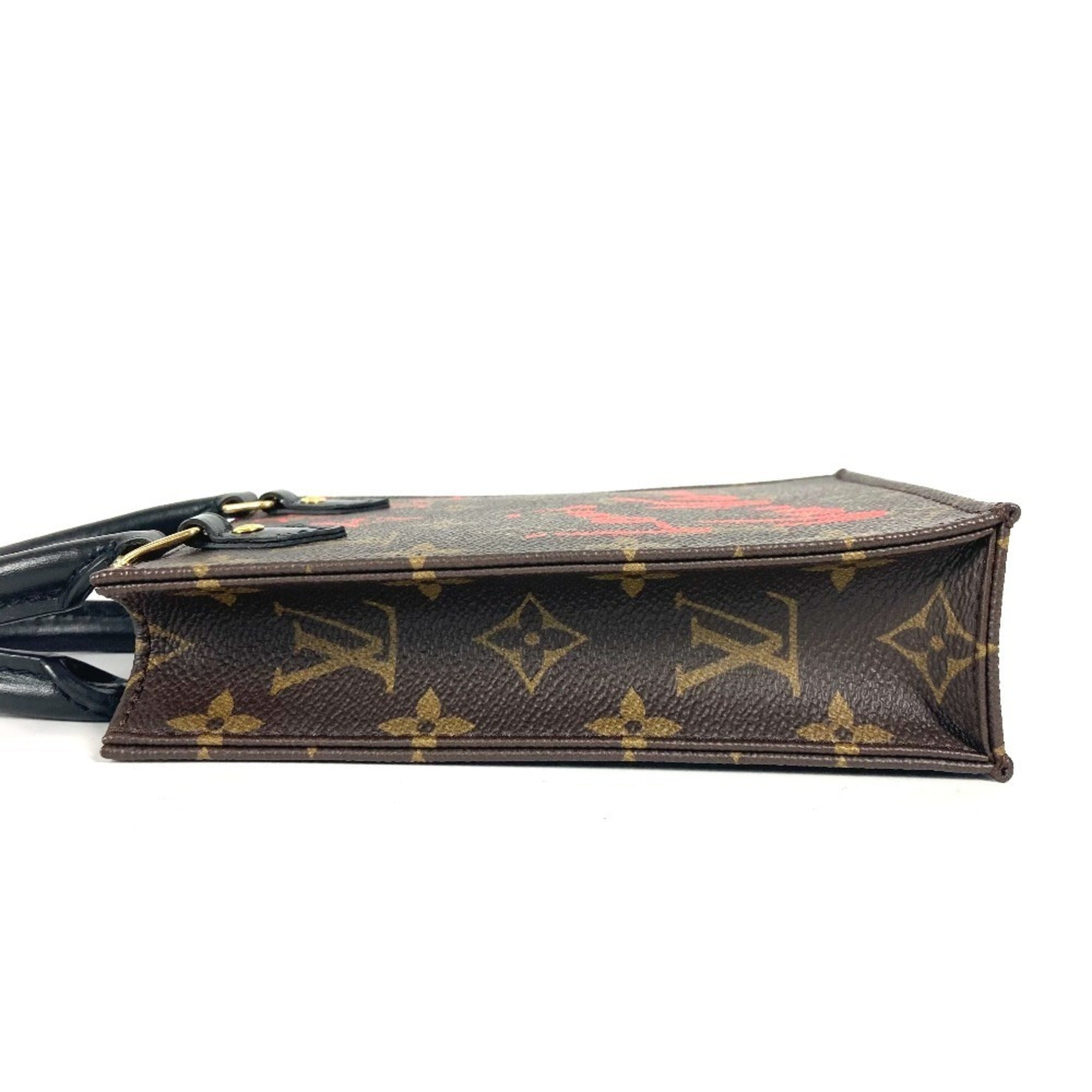 Louis Vuitton Brown Monogram Red Color Monogram Handbag Shoulder Bag (Pre-Owned)