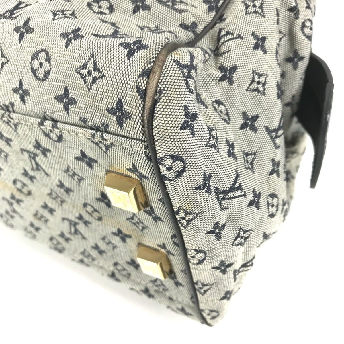 Louis Vuitton Navy Monogram Mini Boston Bag Handbag Shoulder Bag (Pre-Owned)