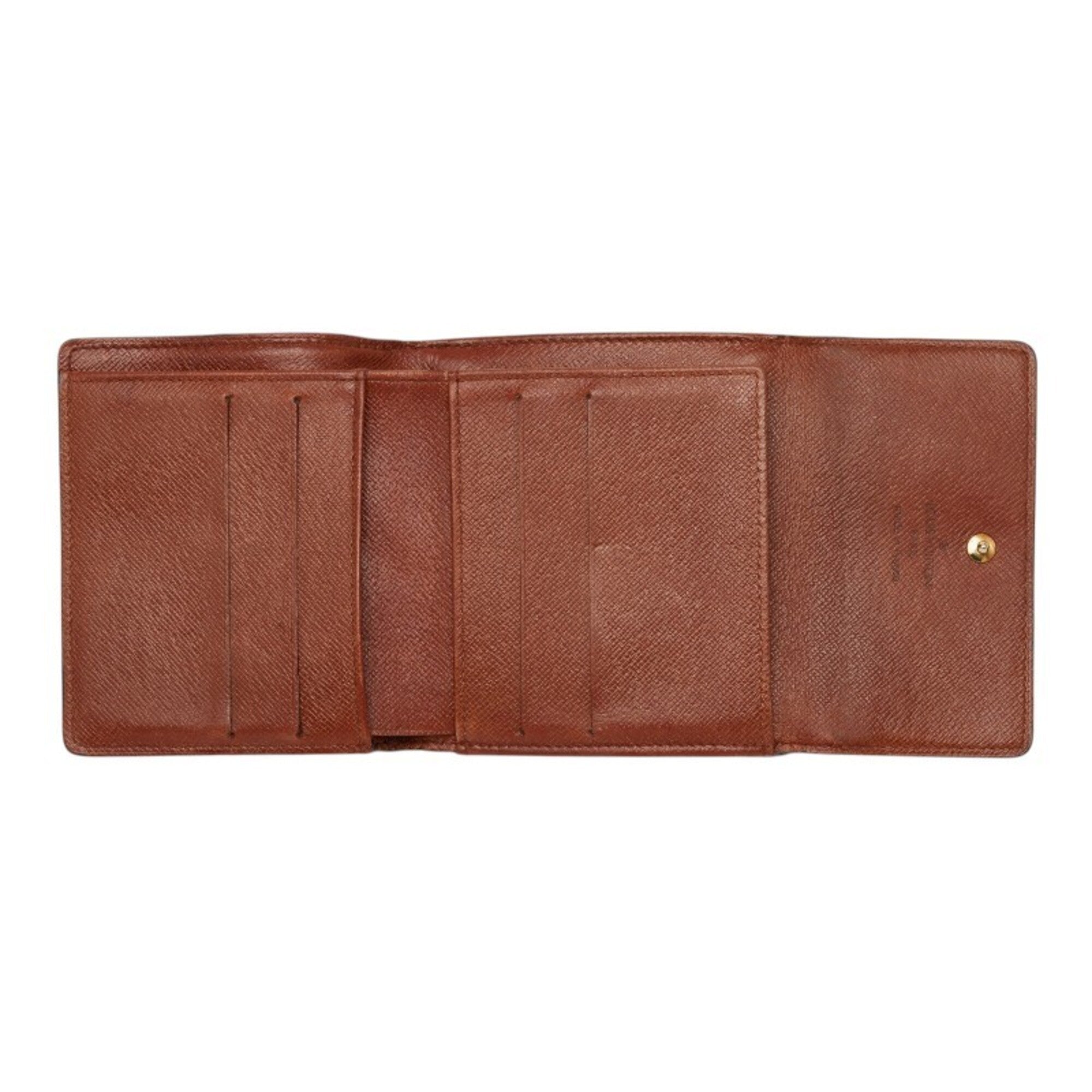 Louis Vuitton Brown Pvc Leather Wallet (Tri-Fold) (Pre-Owned)