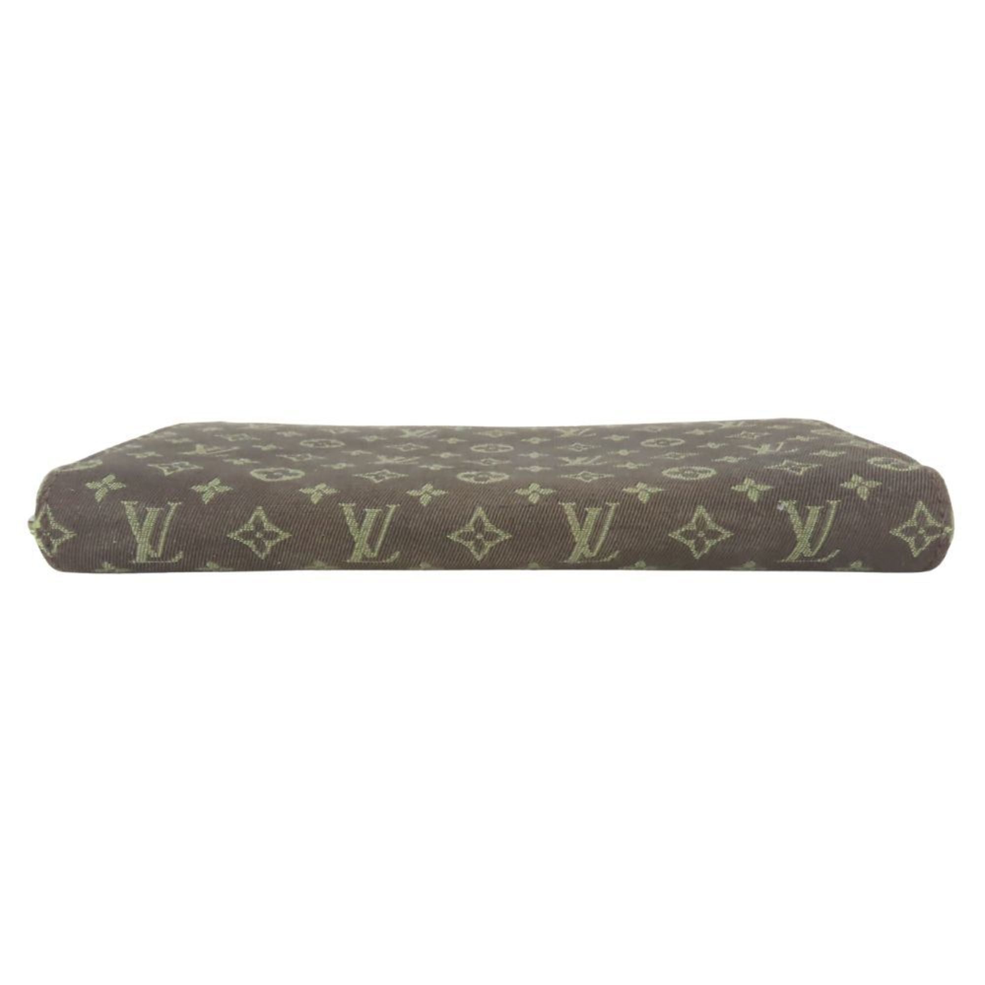 Louis Vuitton Brown Ebene Monogram Mini Lin Long Wallet (Bi-Fold) (Pre-Owned)
