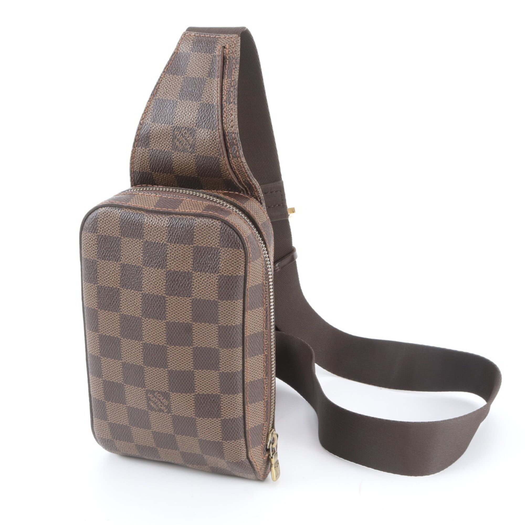 Louis Vuitton Brown Damier Canvas Coated Canvas Leather Pouch Sling Bag (Pre-Owned)