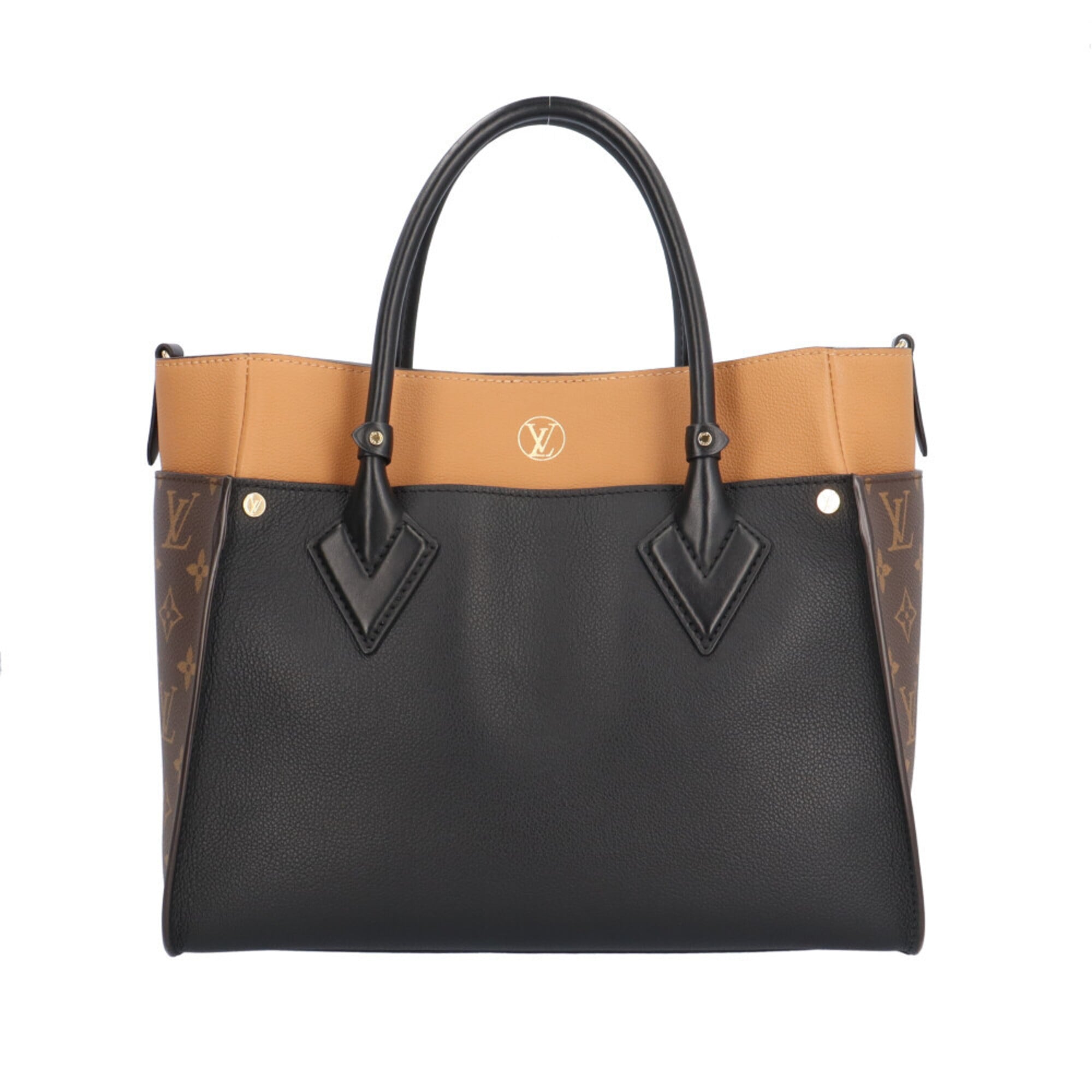 Louis Vuitton Monogram Black Brown Monogram Leather Handbag Shoulder Bag (Pre-Owned)
