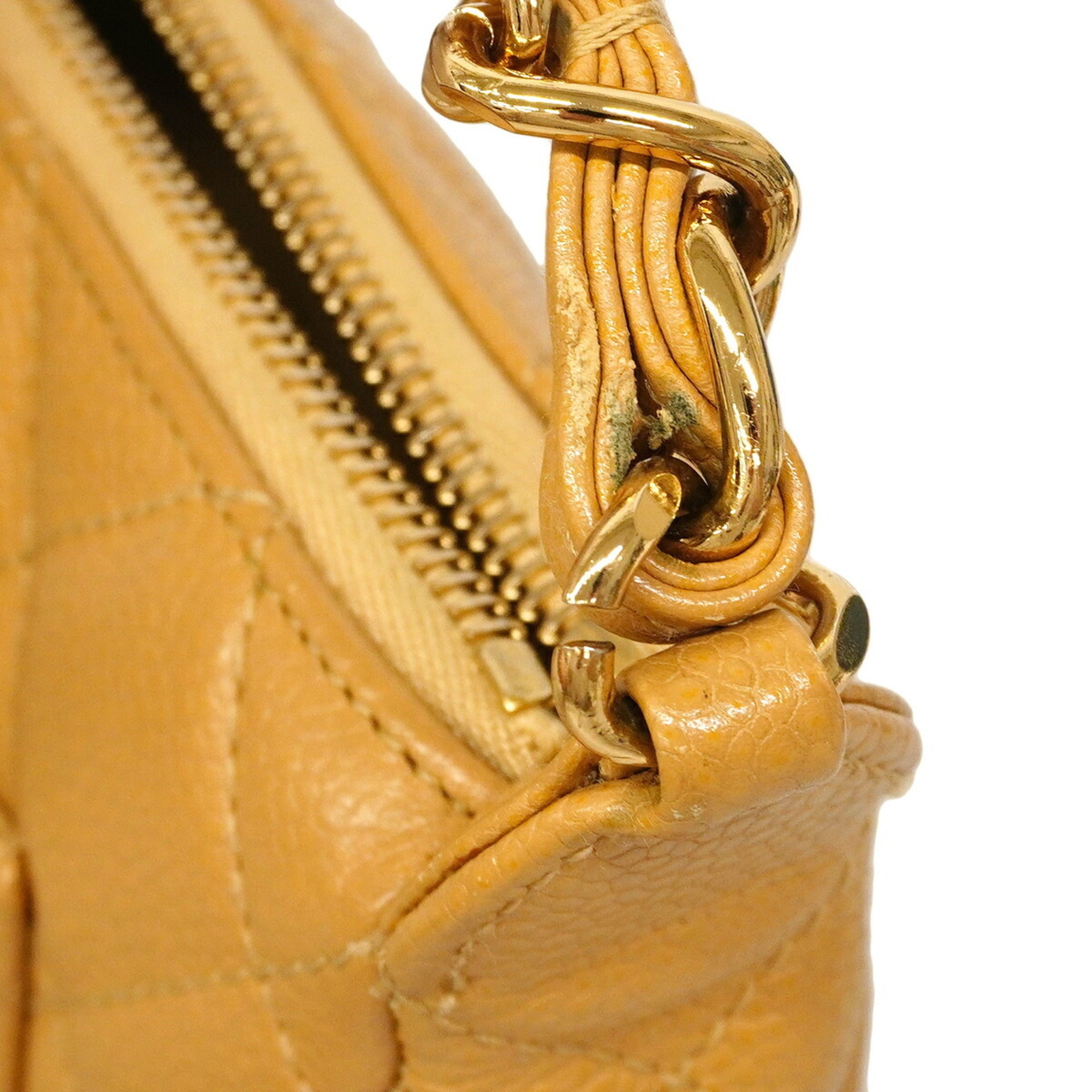 Chanel Brown Grained Calfskin Shoulder Bag (Pre-Owned)