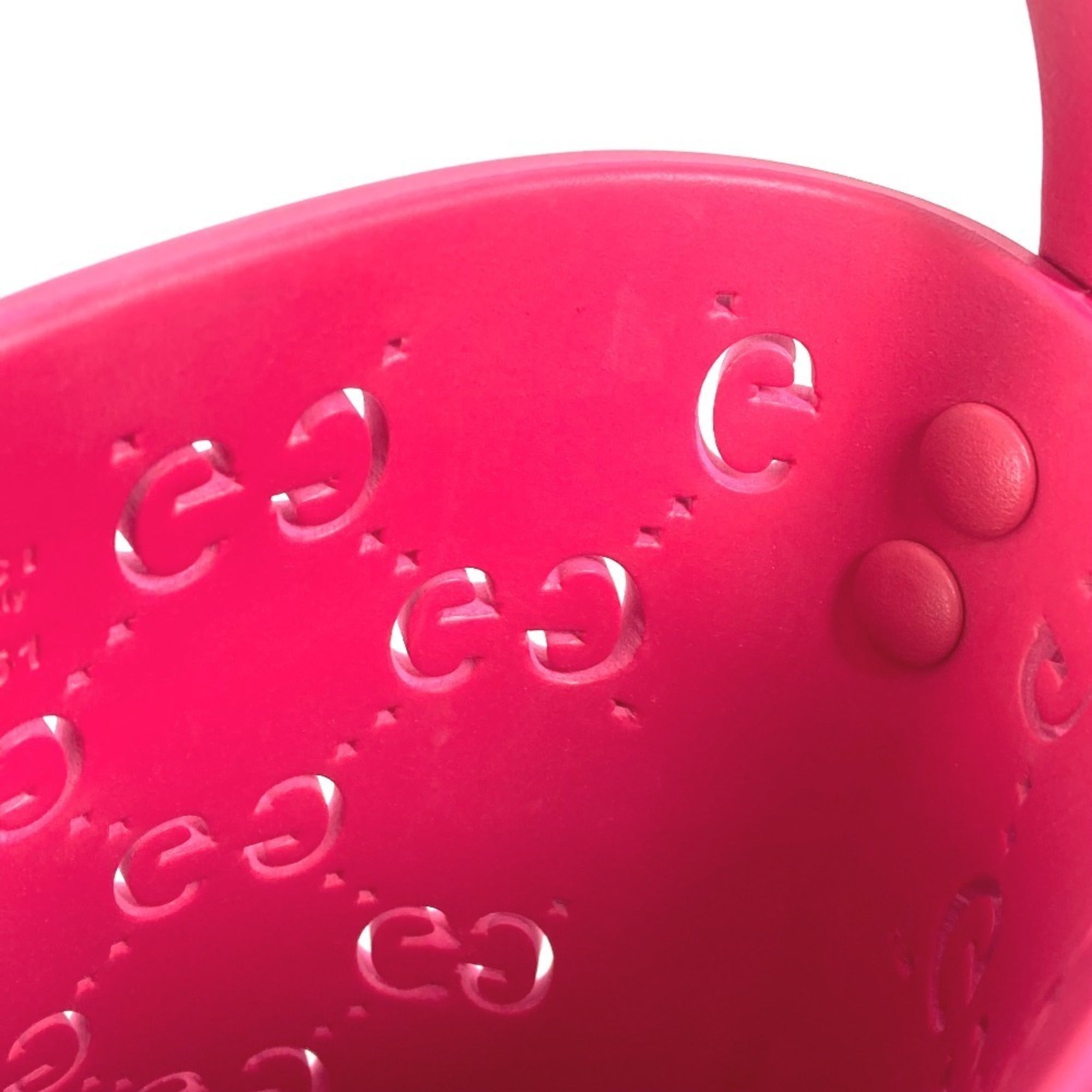 Gucci Pink Rubber Boston Bag Handbag (Pre-Owned)