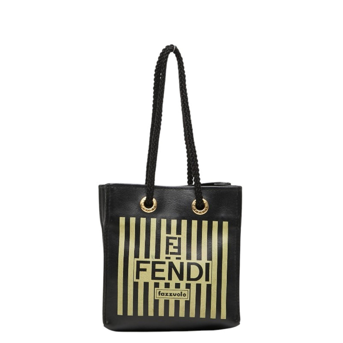 Fendi Black Yellow Leather Handbag (Pre-Owned)