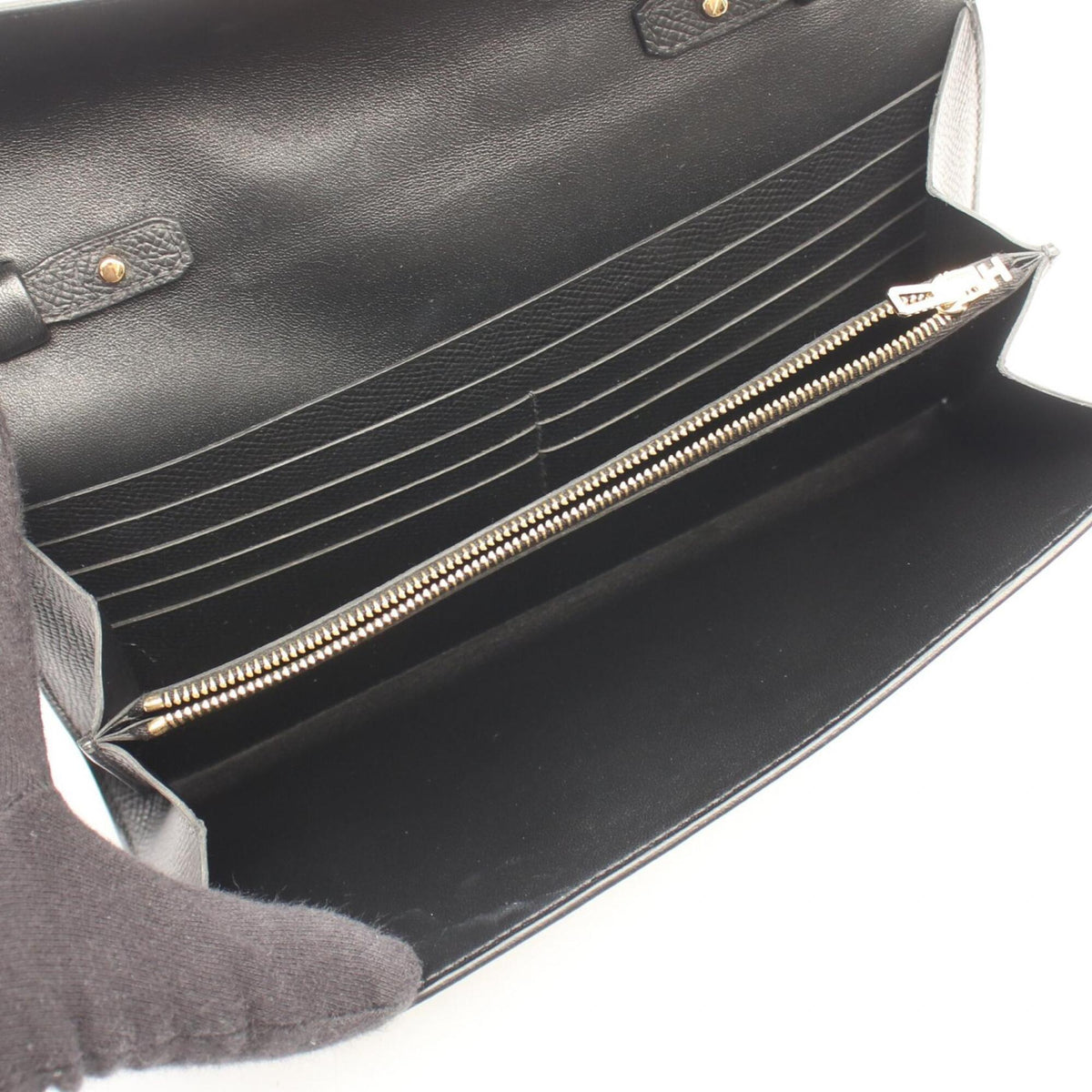 Hermes Black Epsom Leather Handbag Shoulder Bag (Pre-Owned)