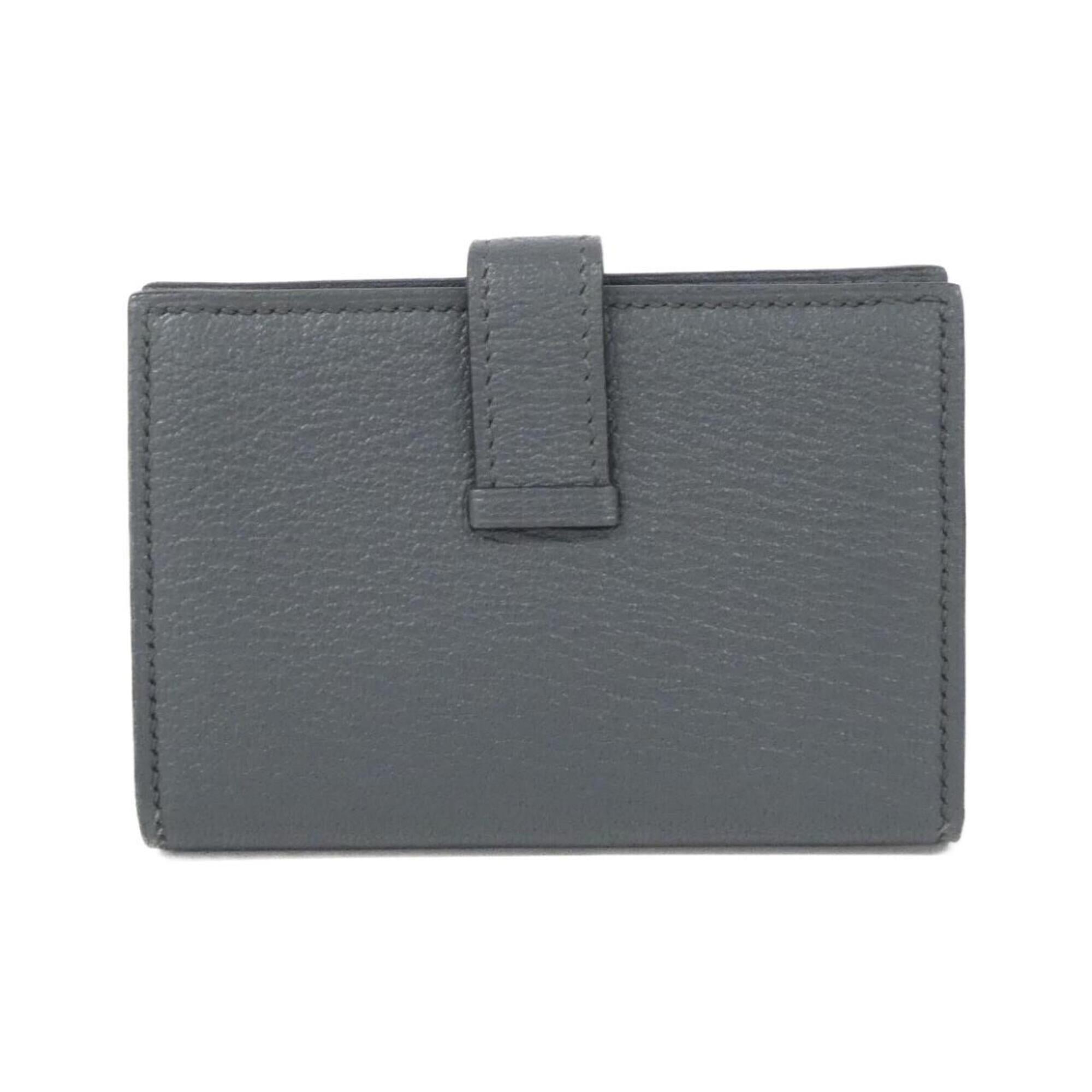 Hermes Gray Chevre Leather Wallet (Bi-Fold) (Pre-Owned)