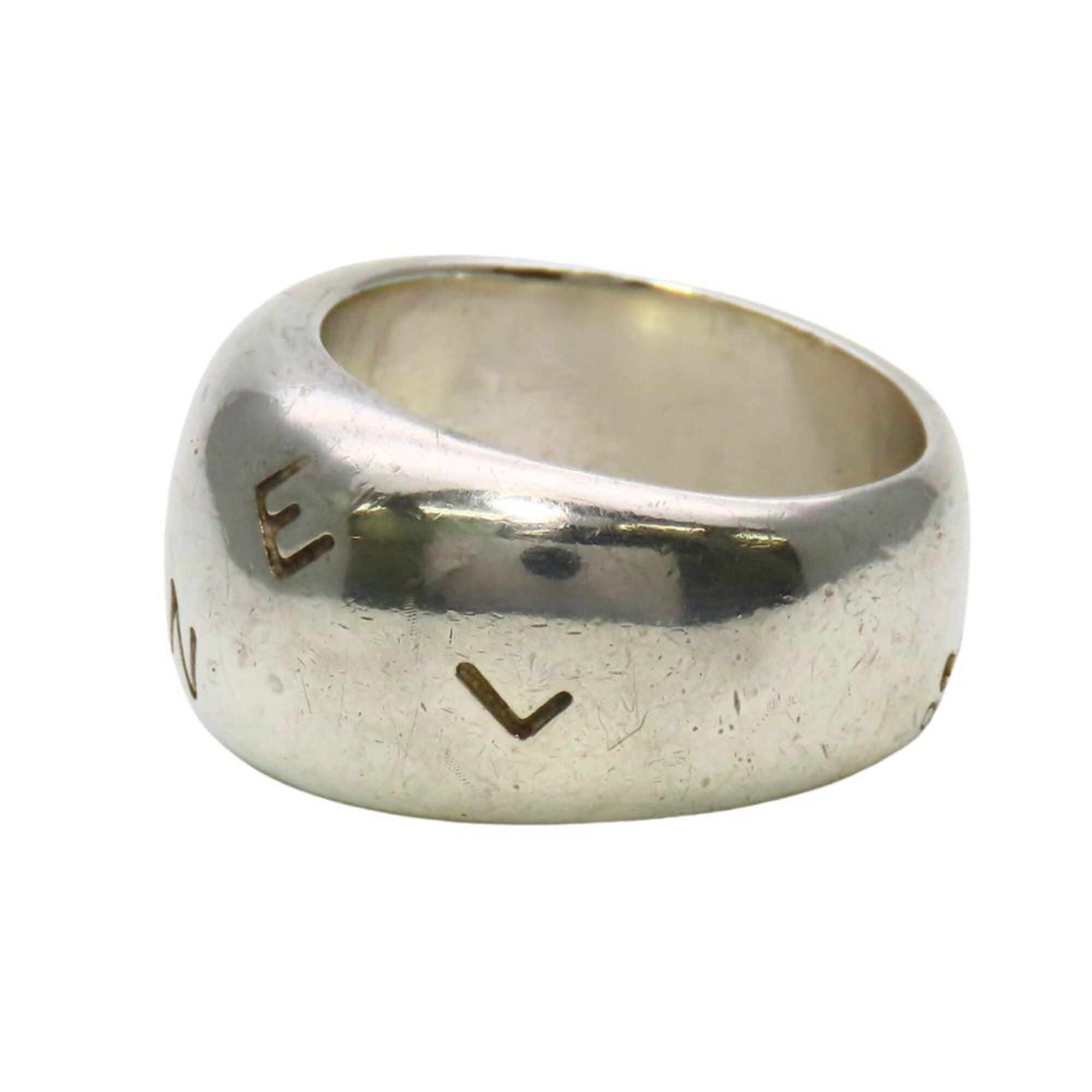 Chanel Silver Silver 925 Band Ring (Pre-Owned)