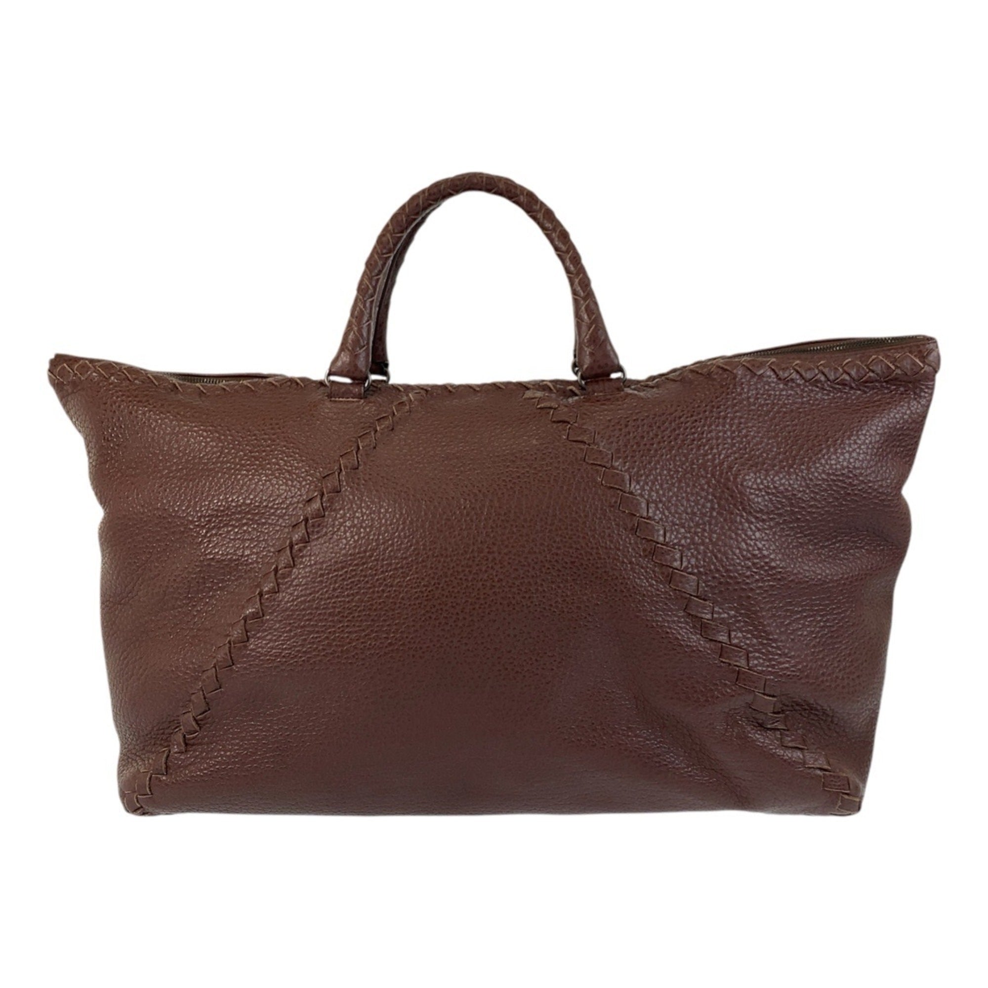 Bottega Veneta Brown Leather Handbag Tote Bag (Pre-Owned)