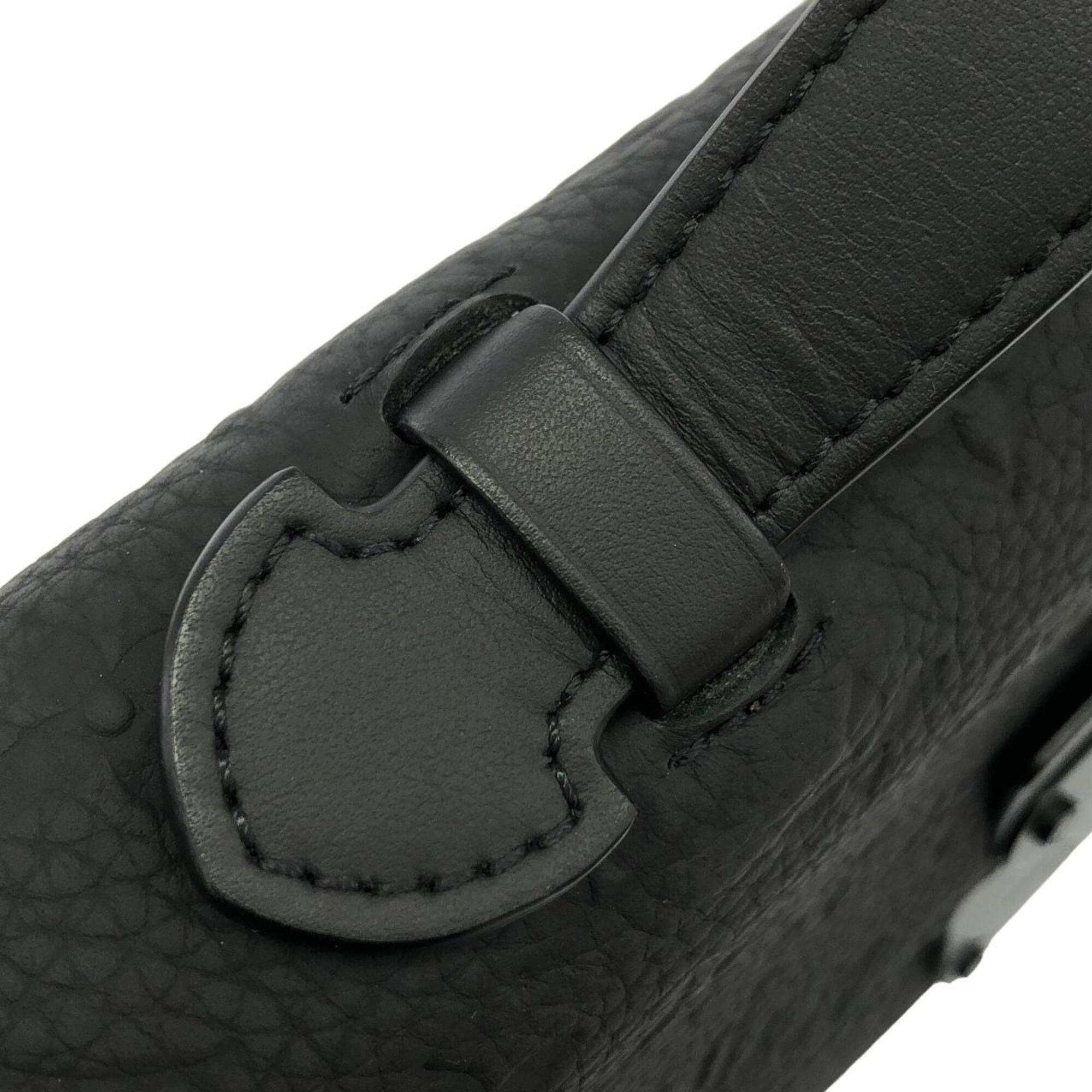 Louis Vuitton Black Leather Briefcase Handbag (Pre-Owned)