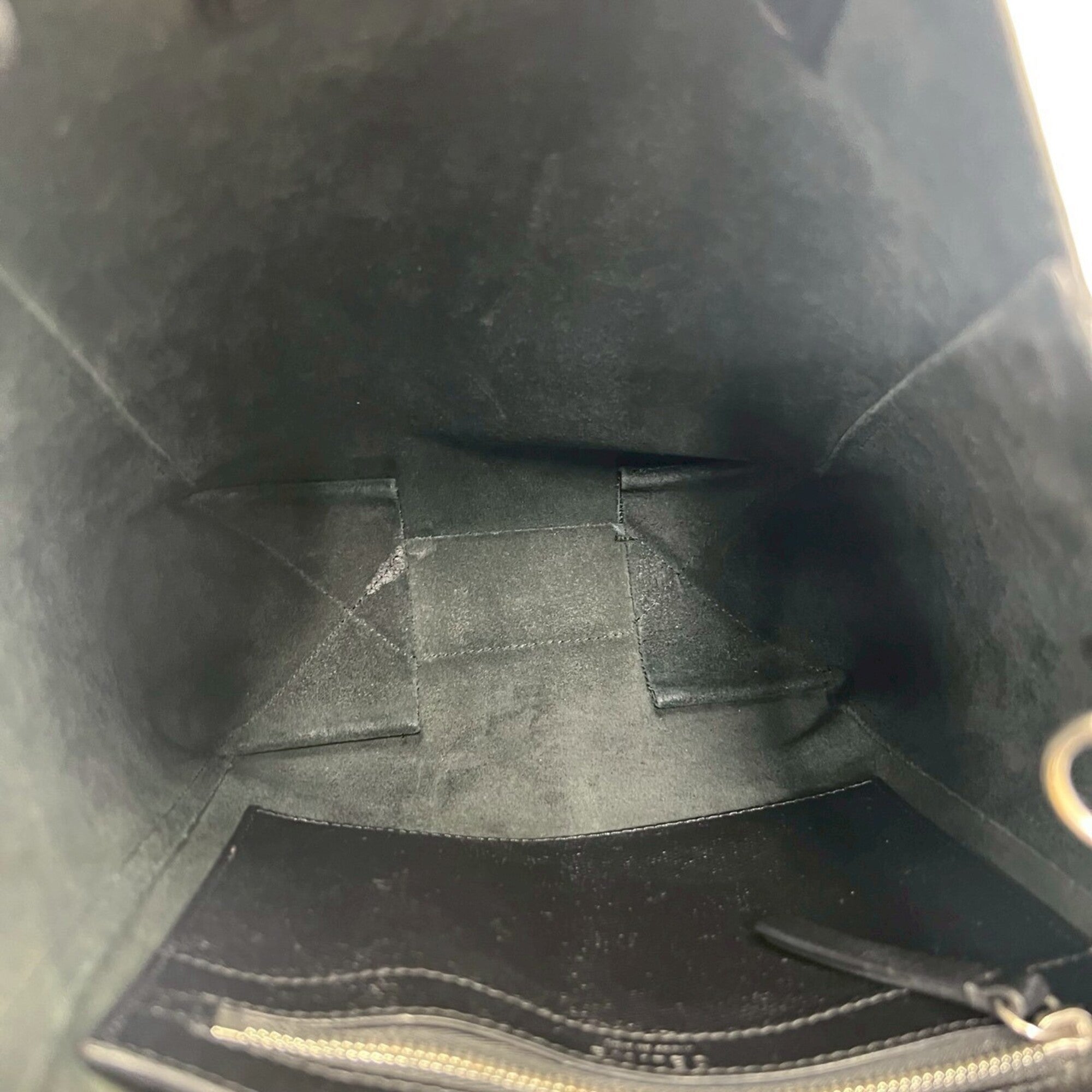 Celine Black Leather Handbag Shoulder Bag Tote Bag (Pre-Owned)