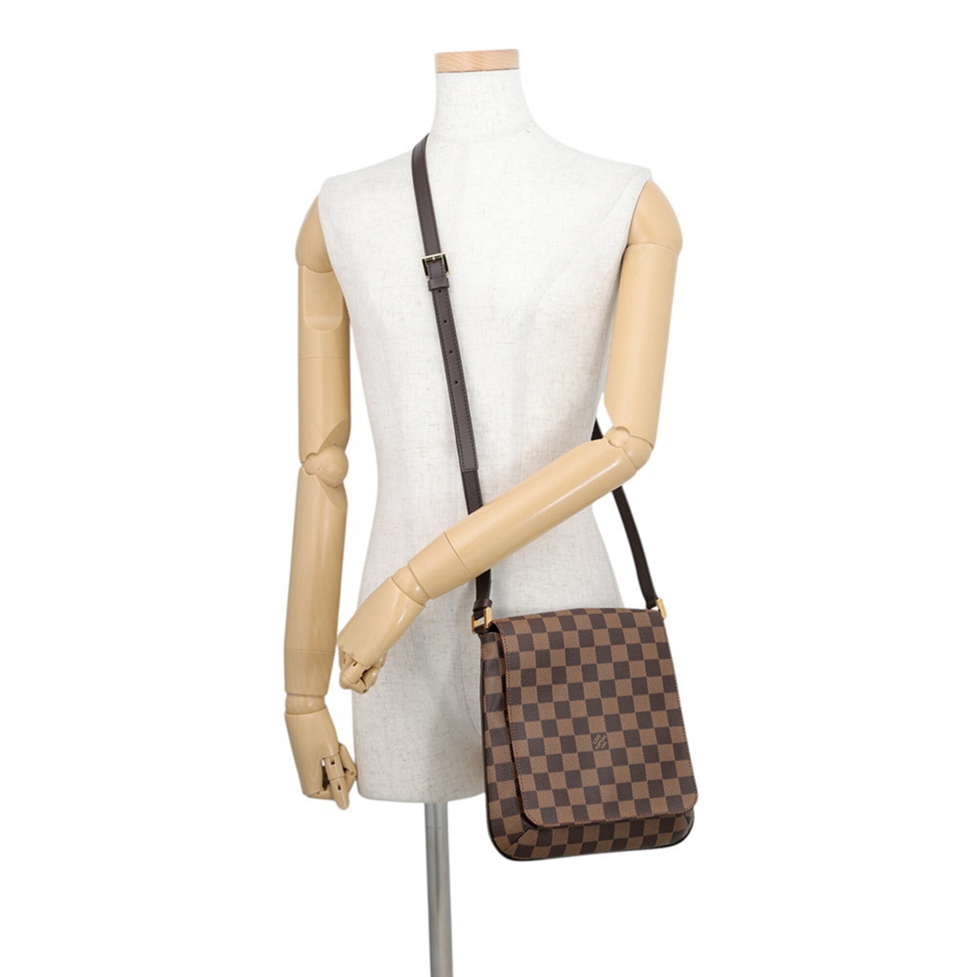 Louis Vuitton Damier Damier Canvas Ebene Orange Handbag Shoulder Bag (Pre-Owned)