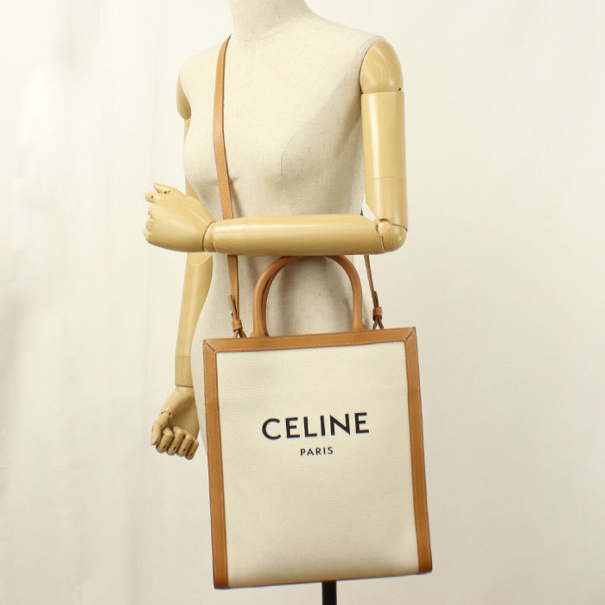 Celine White Canvas Tote Bag (Pre-Owned)