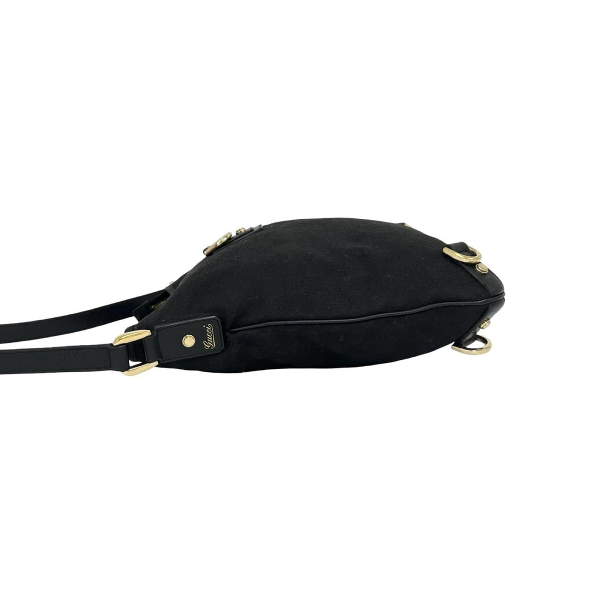 Gucci Black Canvas Leather Crossbody Bag Pochette Shoulder Bag (Pre-Owned)
