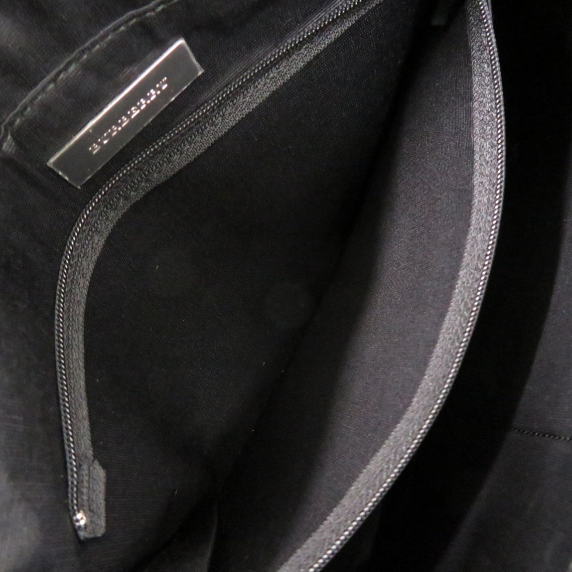 Burberry Beige Black Canvas Handbag (Pre-Owned)