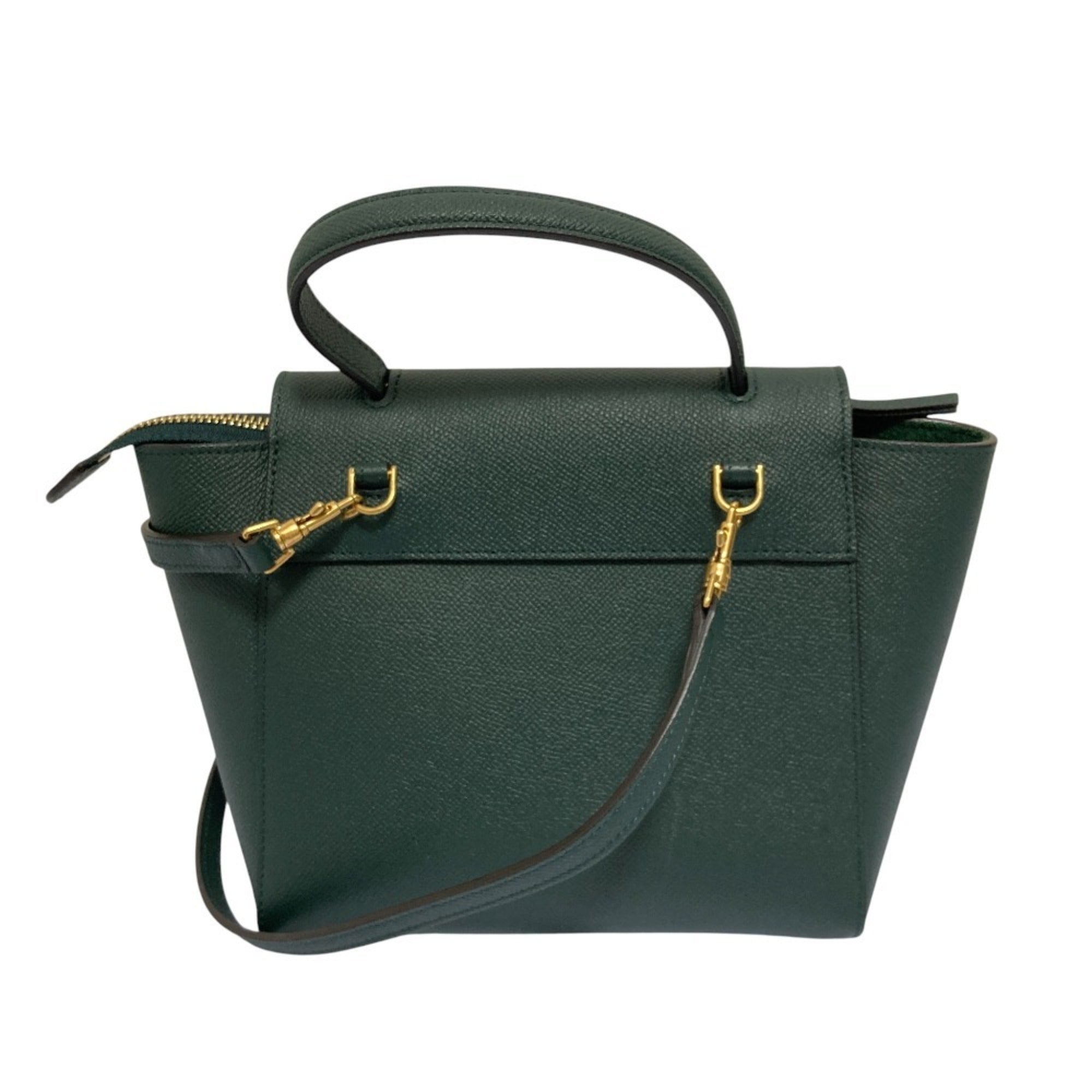 Celine Green Suede Handbag Shoulder Bag (Pre-Owned)