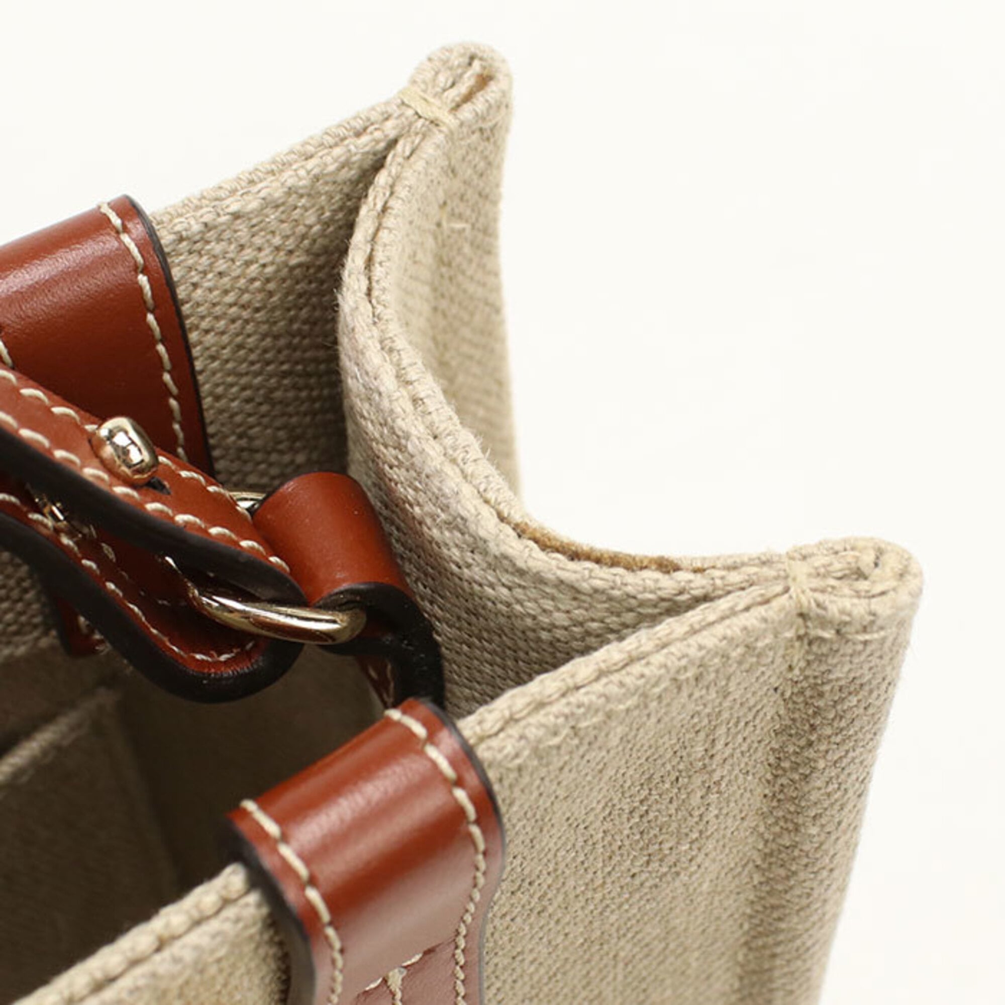Chloé Beige Linen Tote Bag (Pre-Owned)