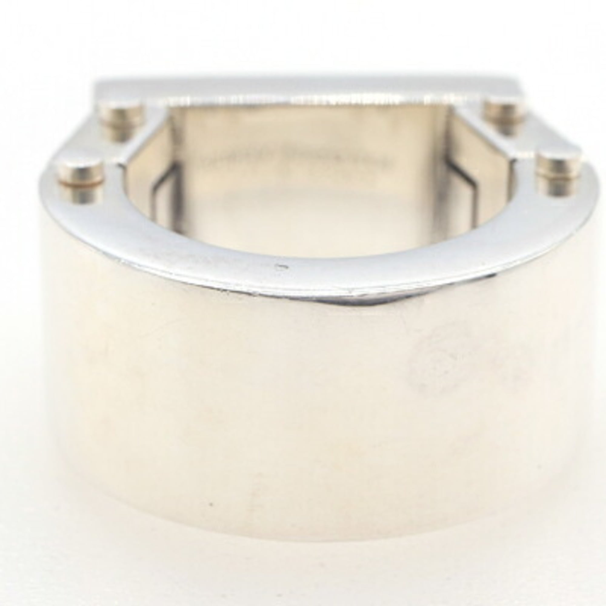 Bottega Veneta Silver Sterling Silver 925 Band Ring (Pre-Owned)