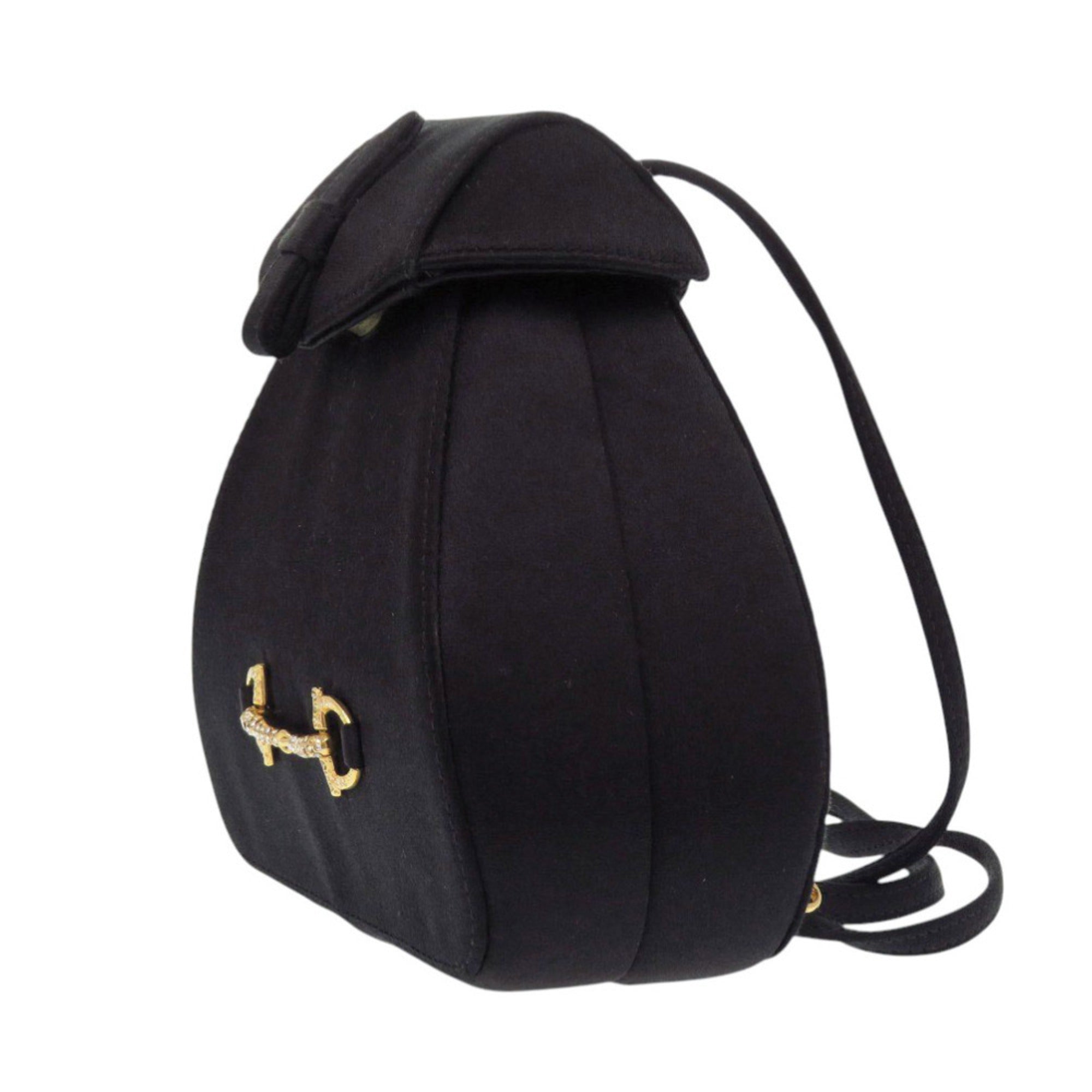 Gucci Black Satin Rhinestone Backpack (Pre-Owned)