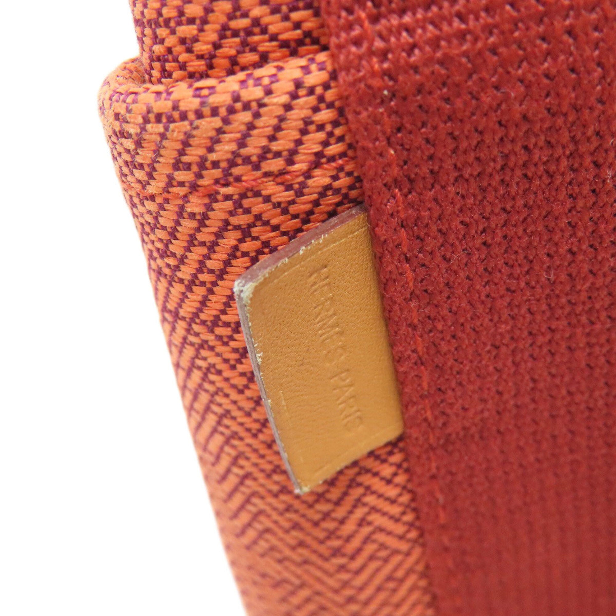 Hermes Saxon Brown Toile H Handbag (Pre-Owned)