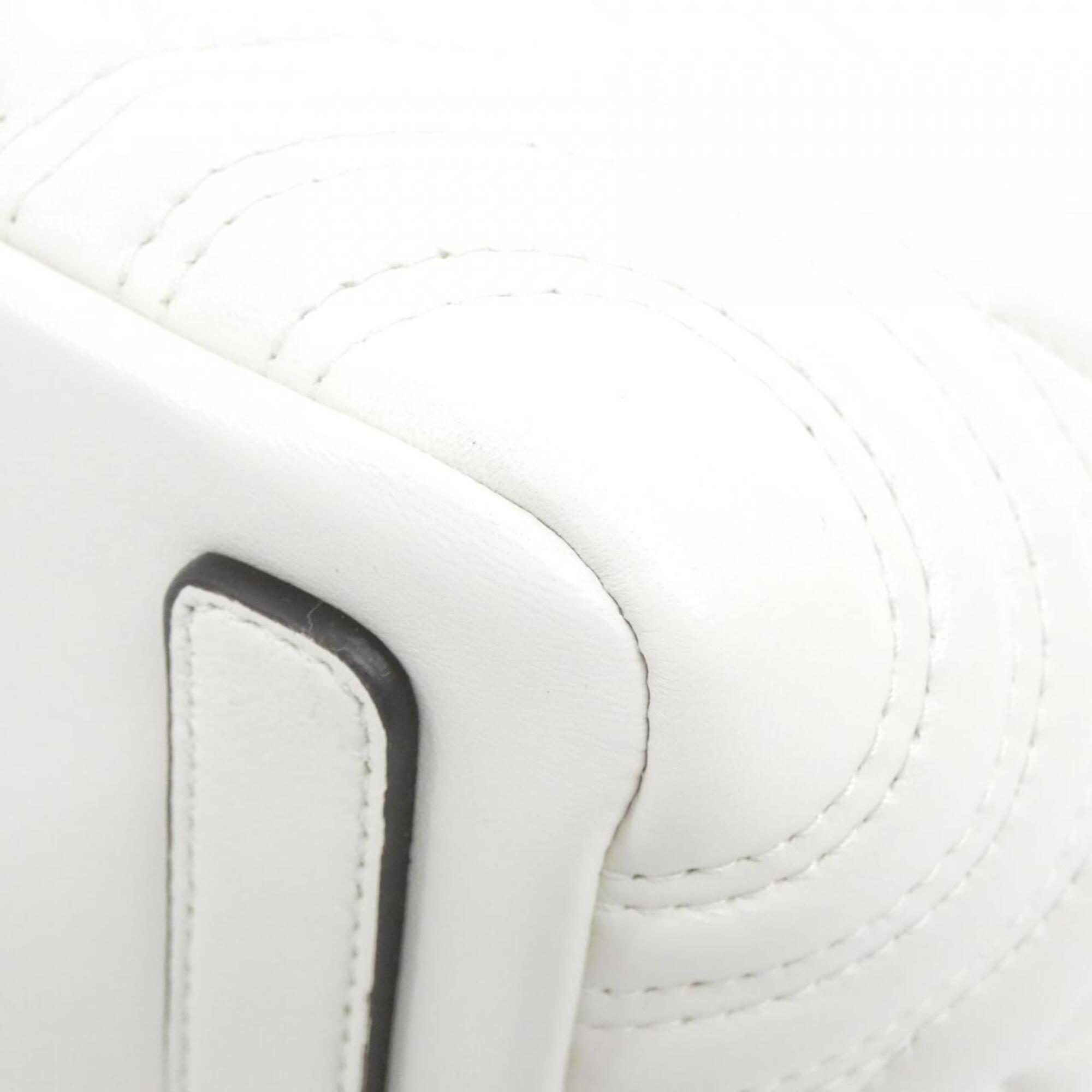 Gucci White Leather Handbag Tote Bag (Pre-Owned)
