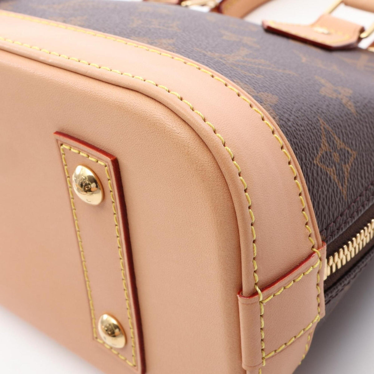Louis Vuitton Brown Coated Canvas Leather Handbag (Pre-Owned)