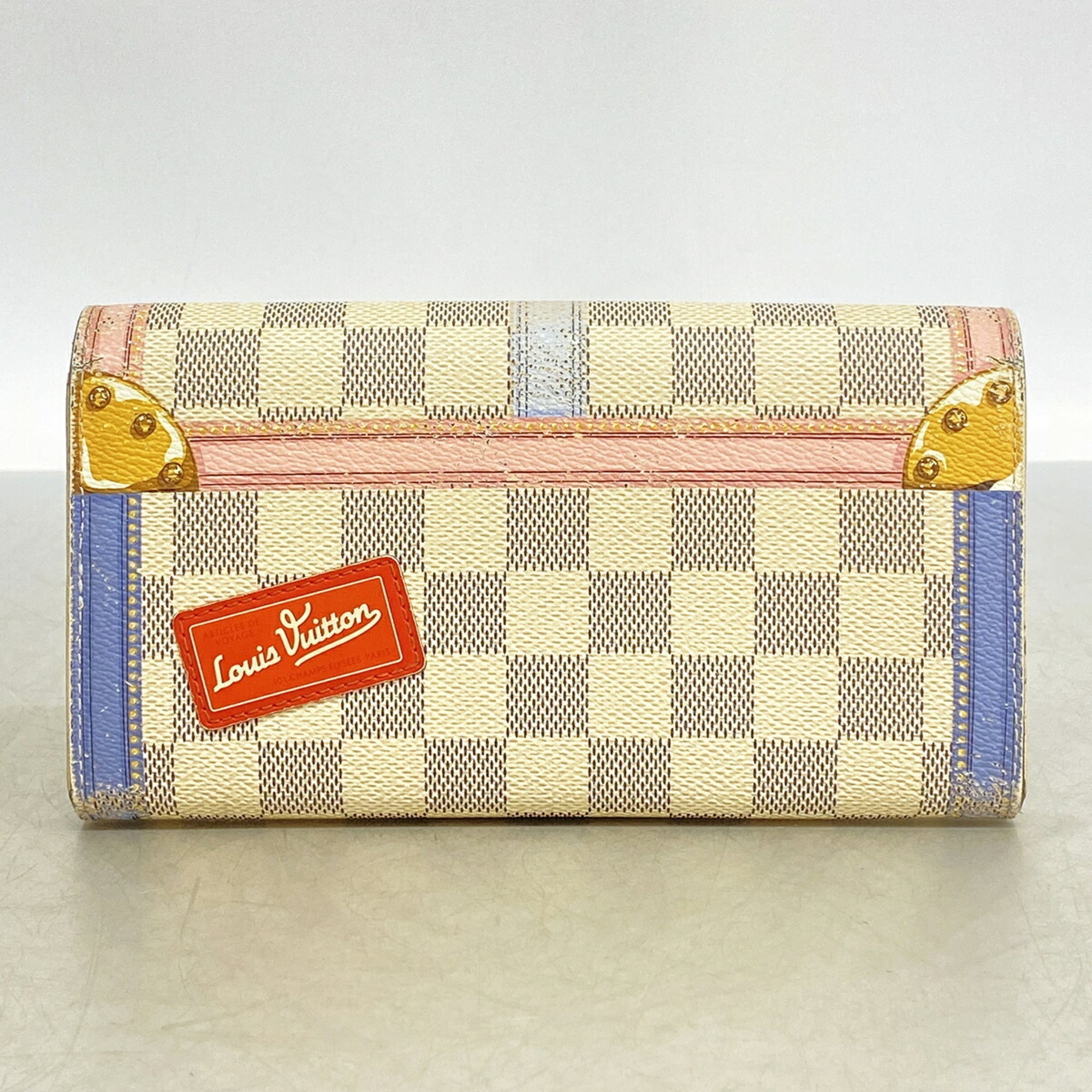 Louis Vuitton White Long Wallet (Bi-Fold) (Pre-Owned)