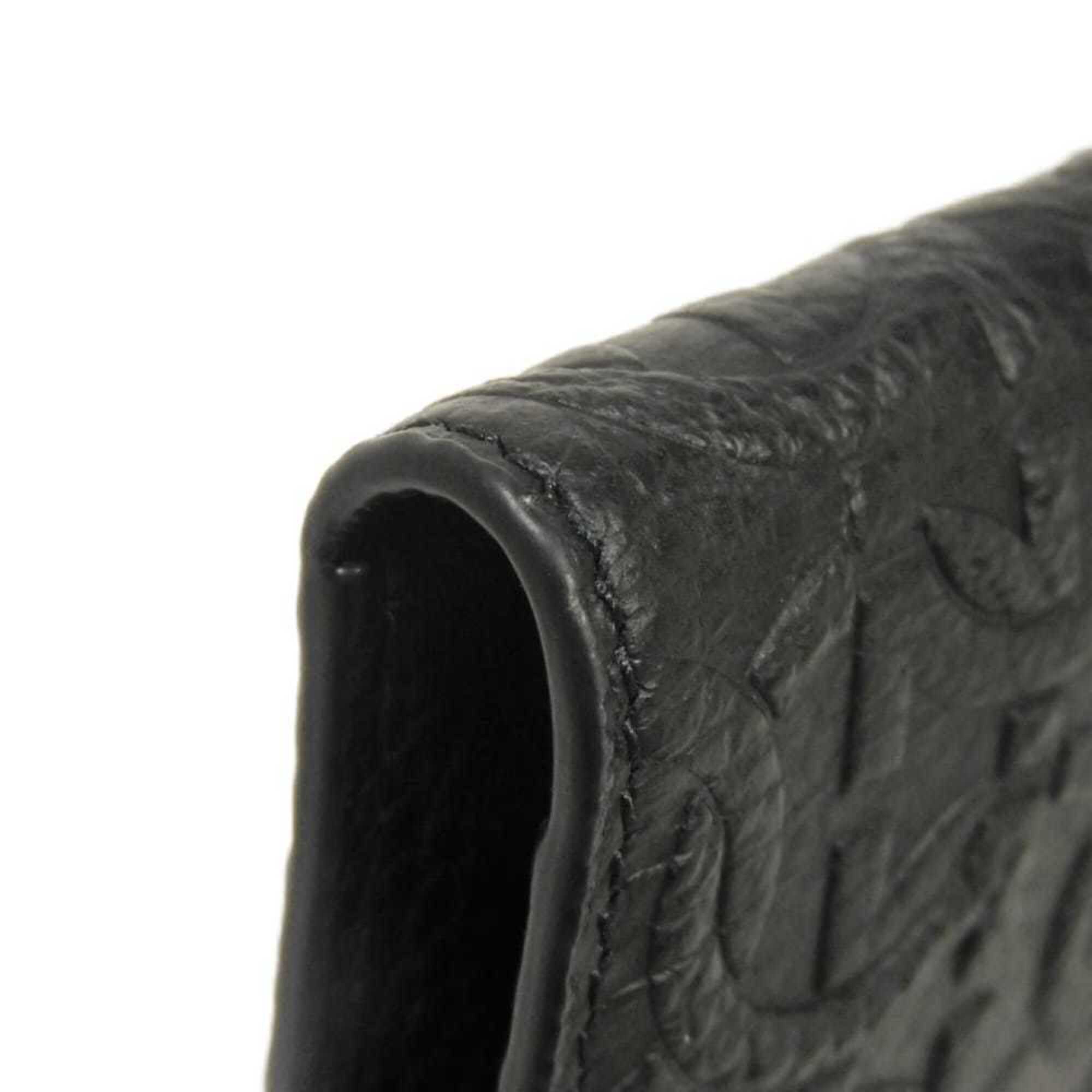 Salvatore Ferragamo Gancini Black Leather Long Wallet (Bi-Fold) (Pre-Owned)