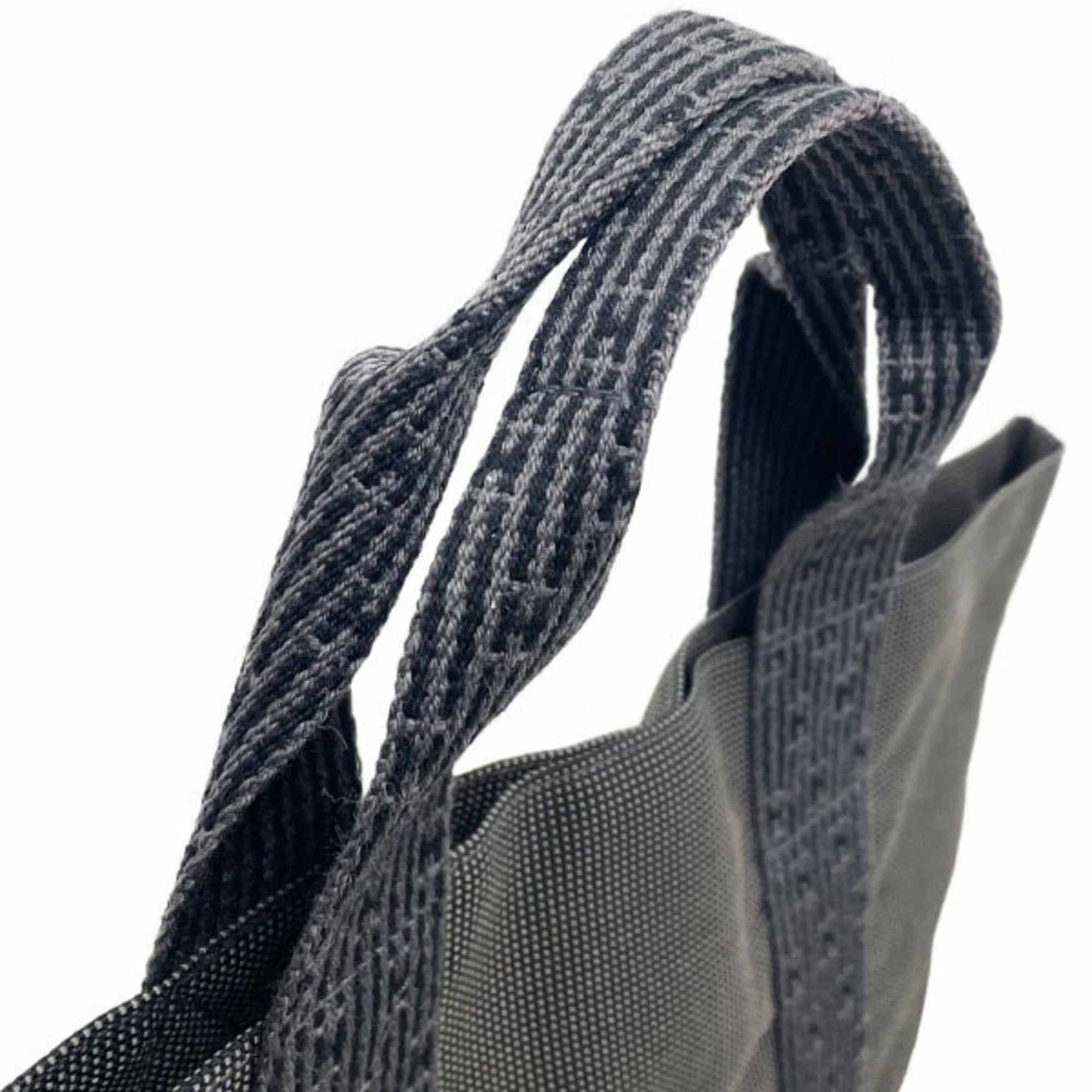 Hermes Her Line Gray Nylon Canvas Handbag Tote Bag (Pre-Owned)